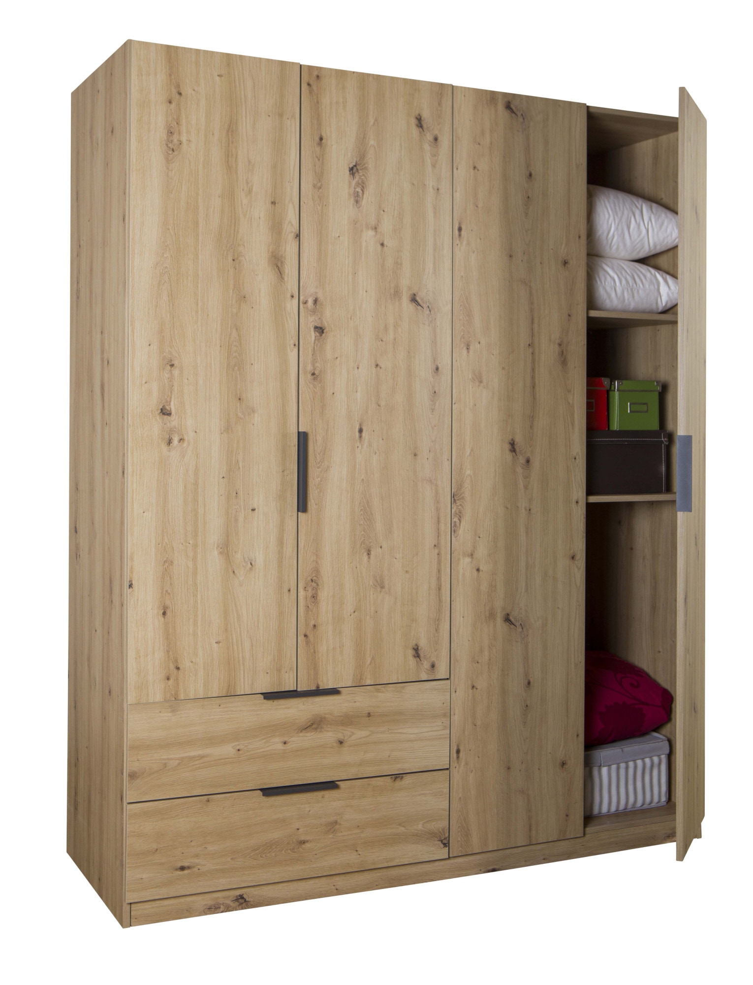 Composad Garderobenschrank »Espresso,Kleiderschrank, Raumsparschrank, Multifunktionsschrank«, (1 St.), mit 4 Türen und 2 Schubladen