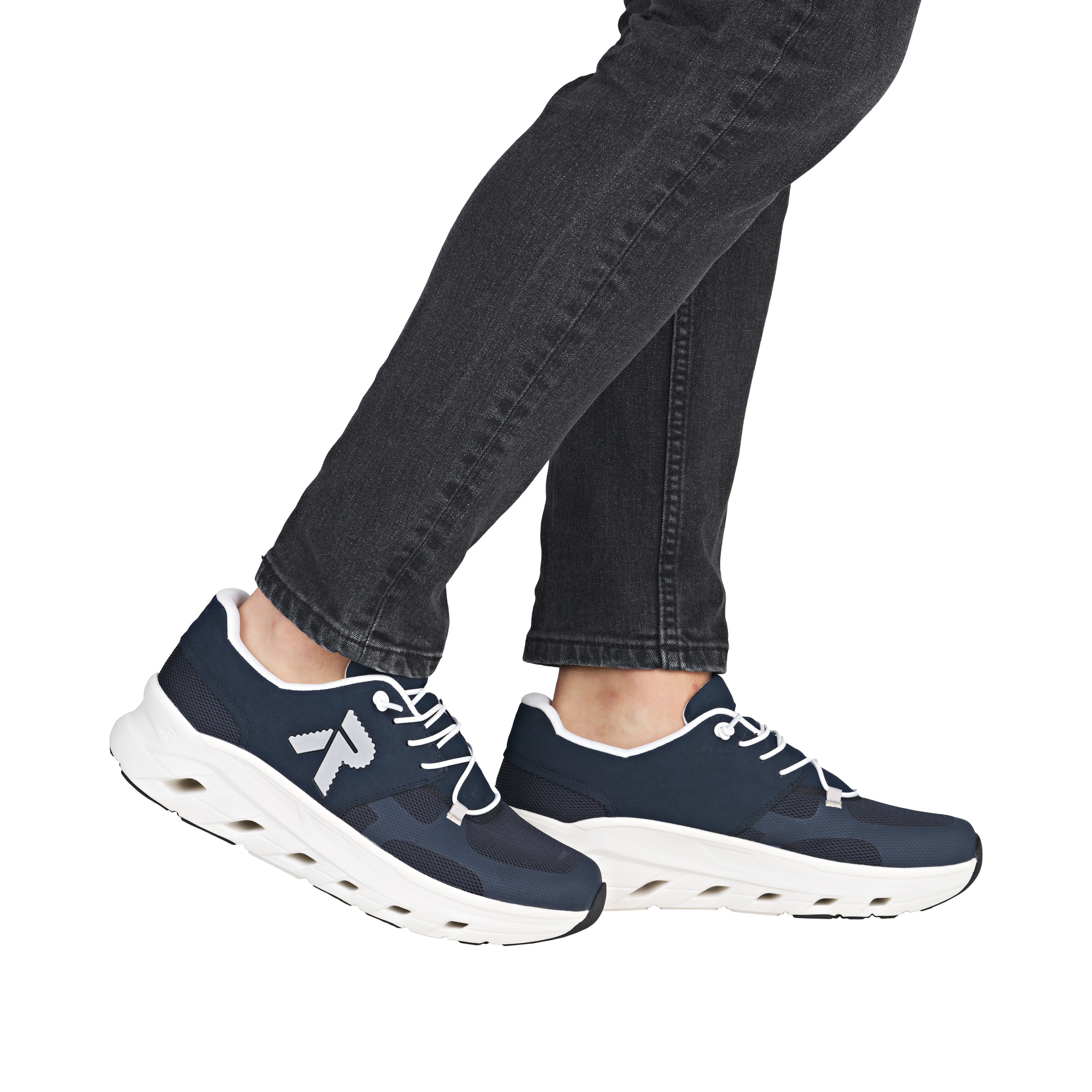 RIEKER Sport Slip-On Sneaker, Freizeitsneaker, Halbschuh, Schlupfschuh mit gepolstertem Schaftrand