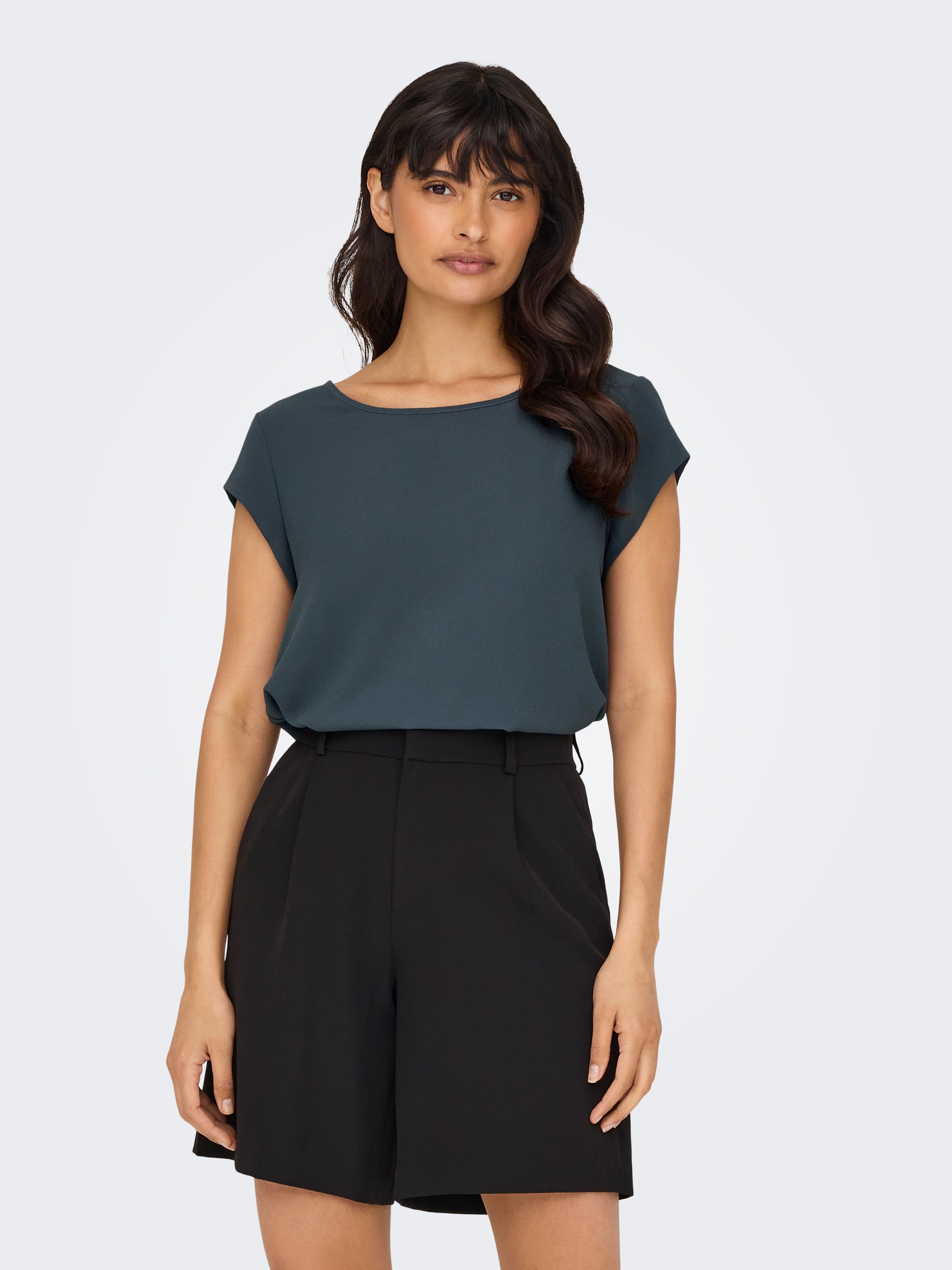 ONLY "ONLVIC – feminines Blusenshirt in lockerer Form" regular fit, Web, Ku günstig online kaufen