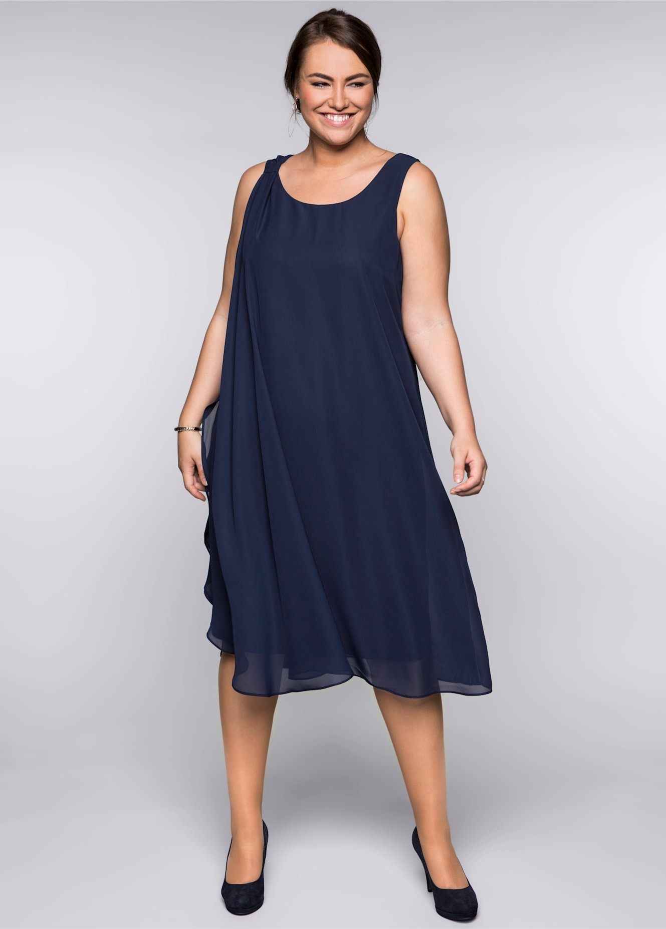 Sheego Chiffonkleid "Kleid" günstig online kaufen