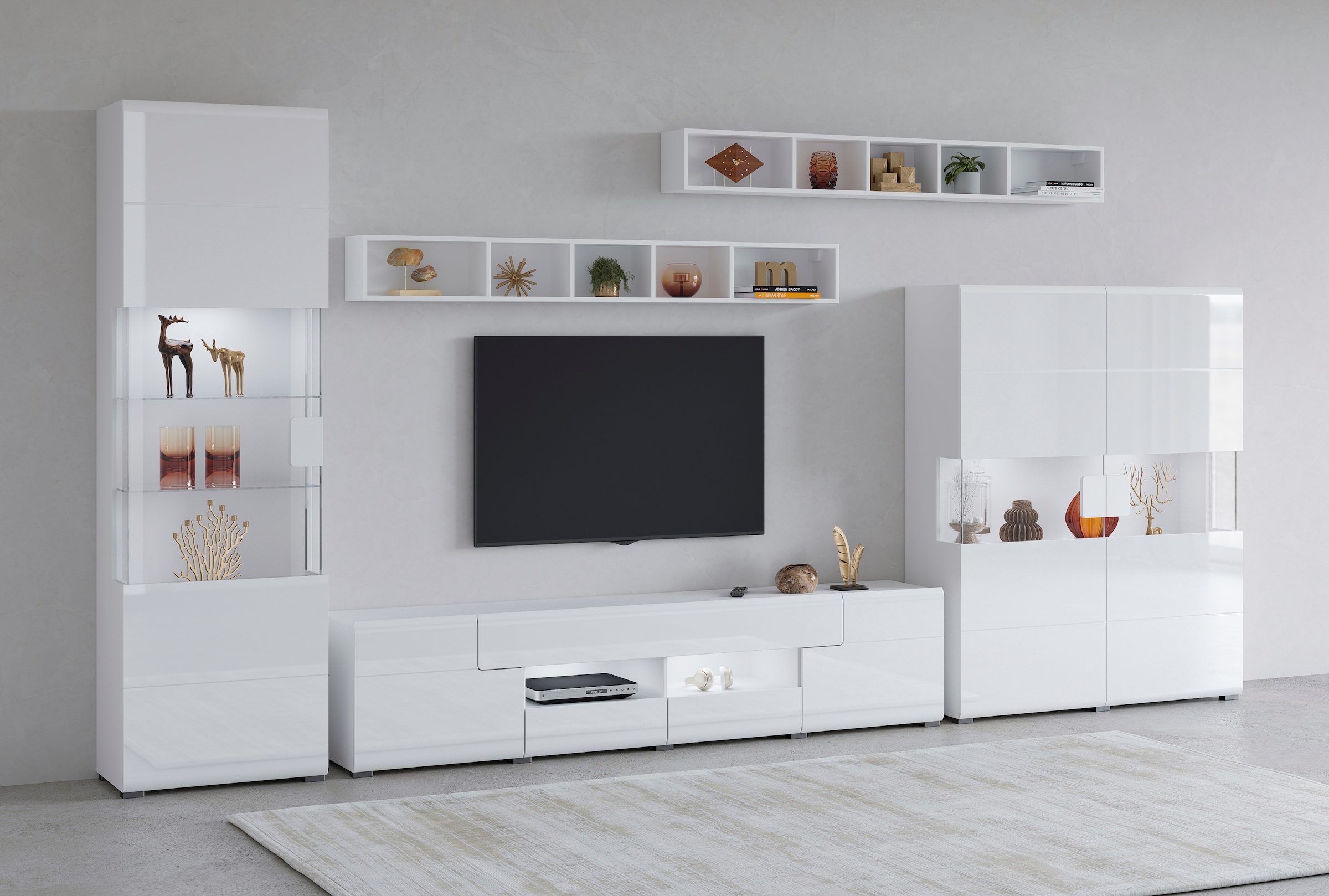 OTTO home "Toledo,Breite 391cm stilvolle Mediawand ohne Beleuchtung" 5 Stk. günstig online kaufen