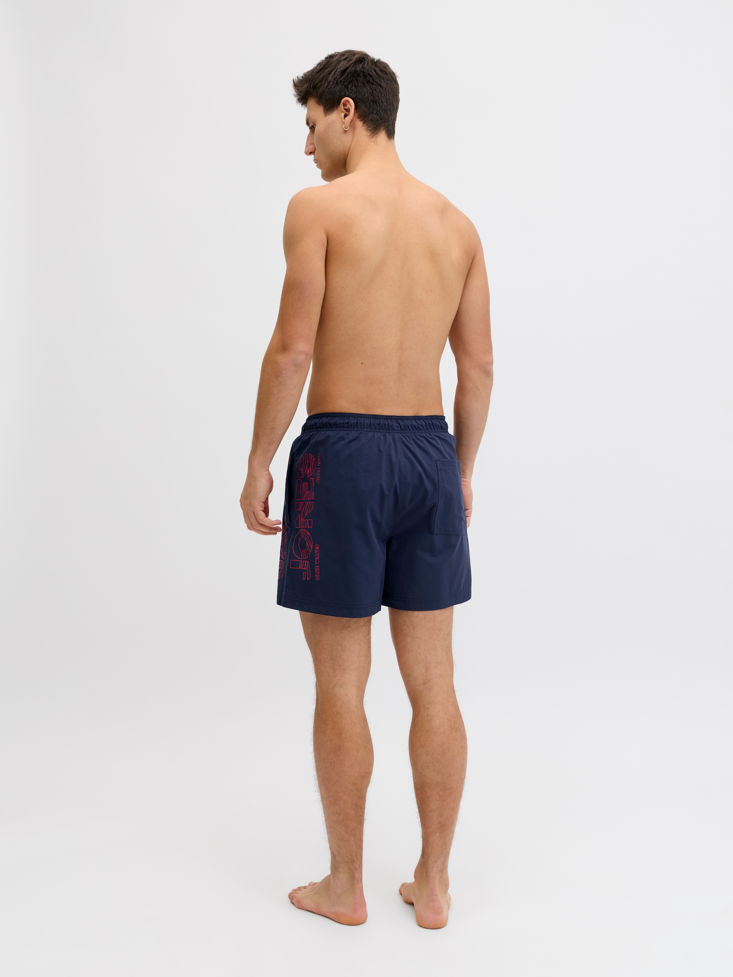 Jack & Jones Badeshorts »JPSTMAUI WAVE LOGO SWIM SHORTS SN« Kunstfaser, normal geschniten