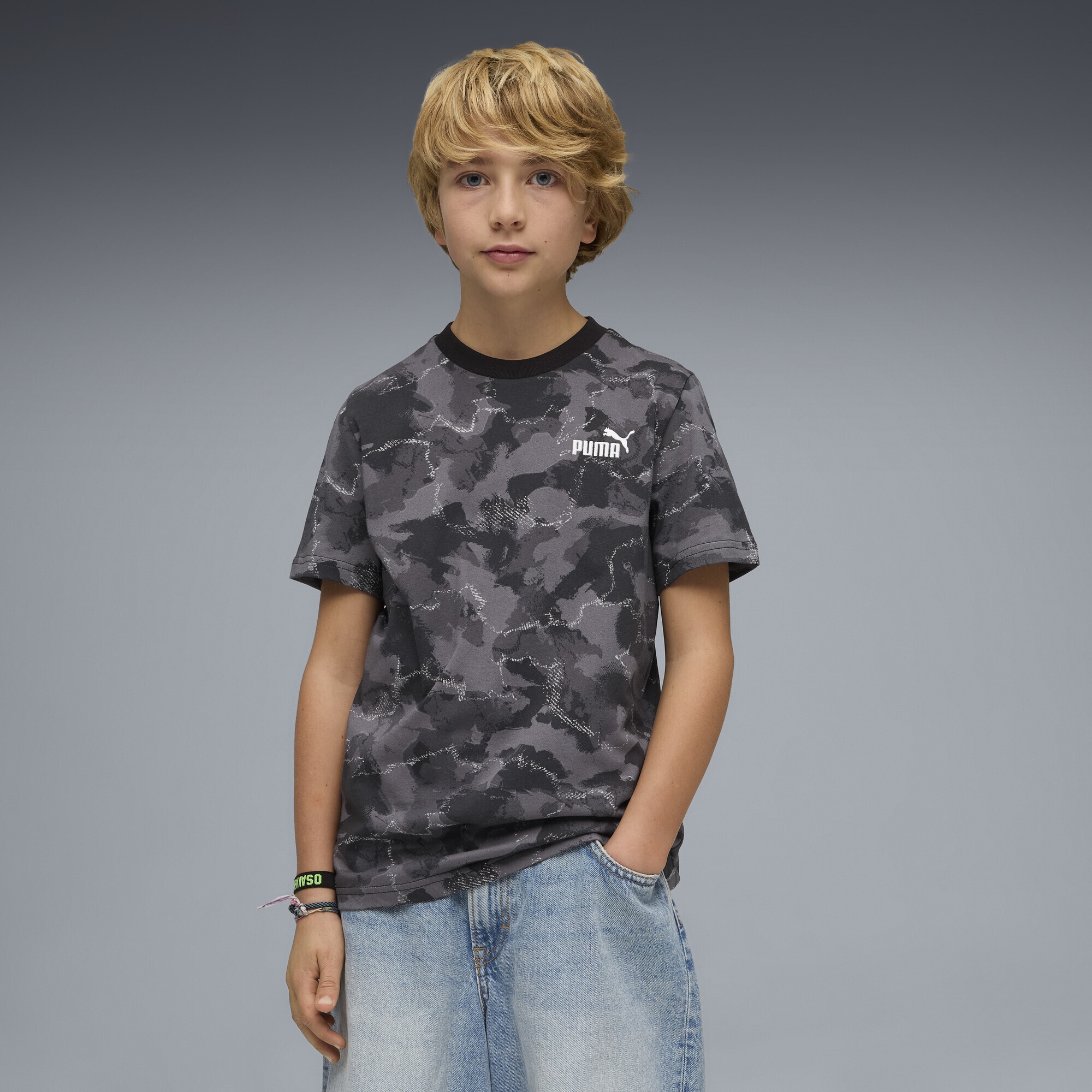PUMA T-Shirt »Essentials Camo Bedrucktes T-Shirt Jungen«