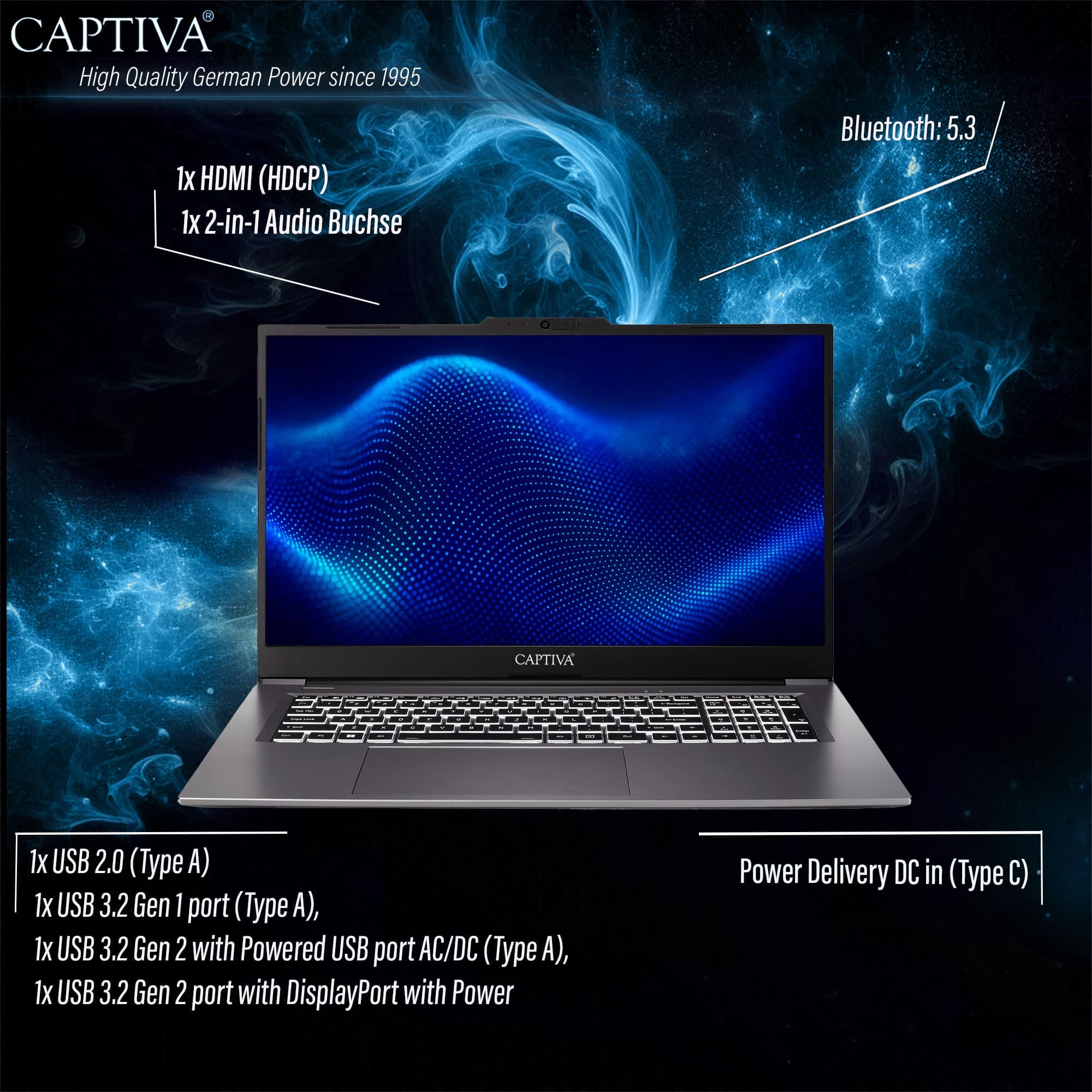 CAPTIVA Business-Notebook »Power Starter I99-225CH« 43,9 cm / 17,3 ″ Intel Core i5 Iris Xe Graphics 1.000 GB SSD