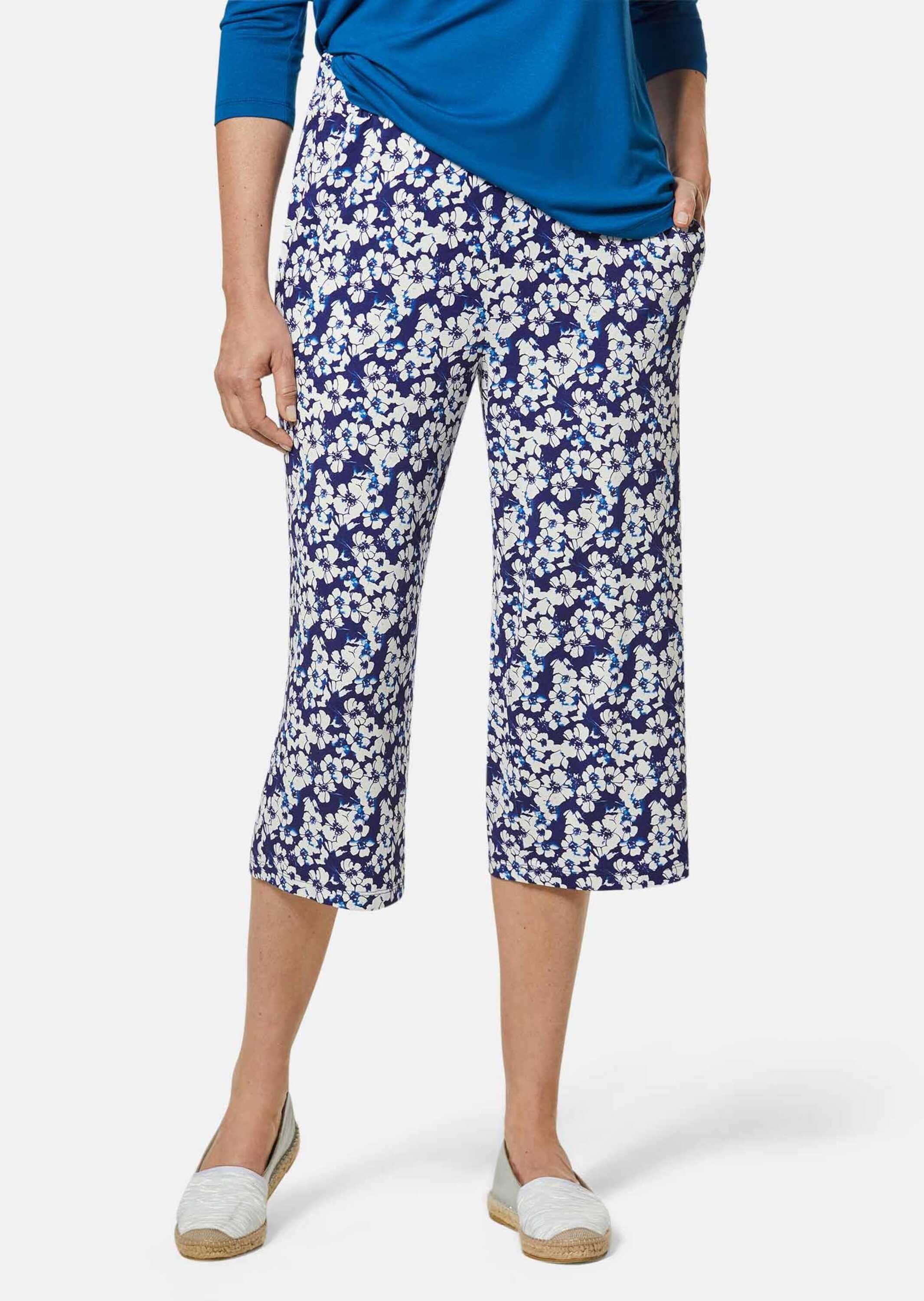 GOLDNER 7/8-Hose »Kurzgröße Druckhose Louisa mit weichem Fall«