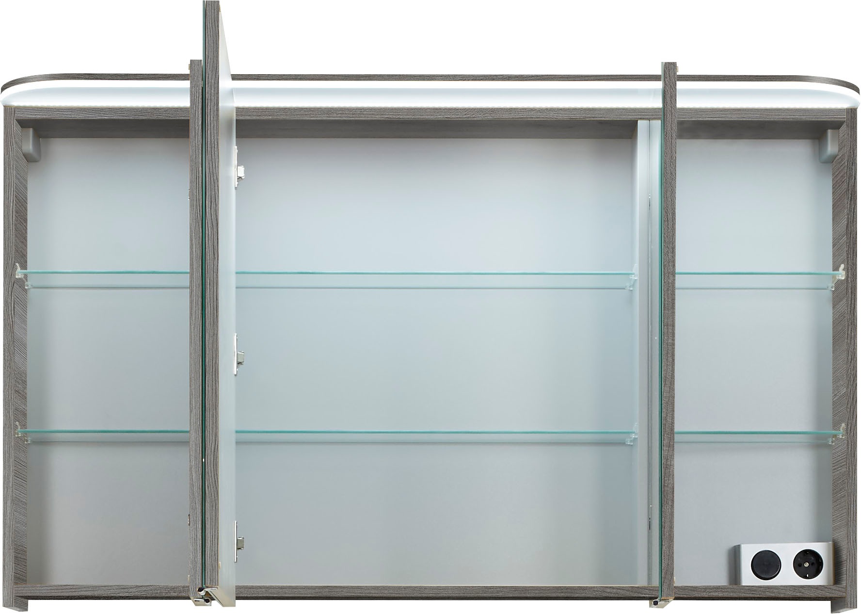 Saphir Badmöbel-Set »Balto Sprint 4-teilig, Mineralmarmor-Waschtisch mit LED-Spiegelschrank«, (5 St.), Unterschrank, Midischrank, inkl. Türdämpfer, 5 Türen, 5 Schubladen