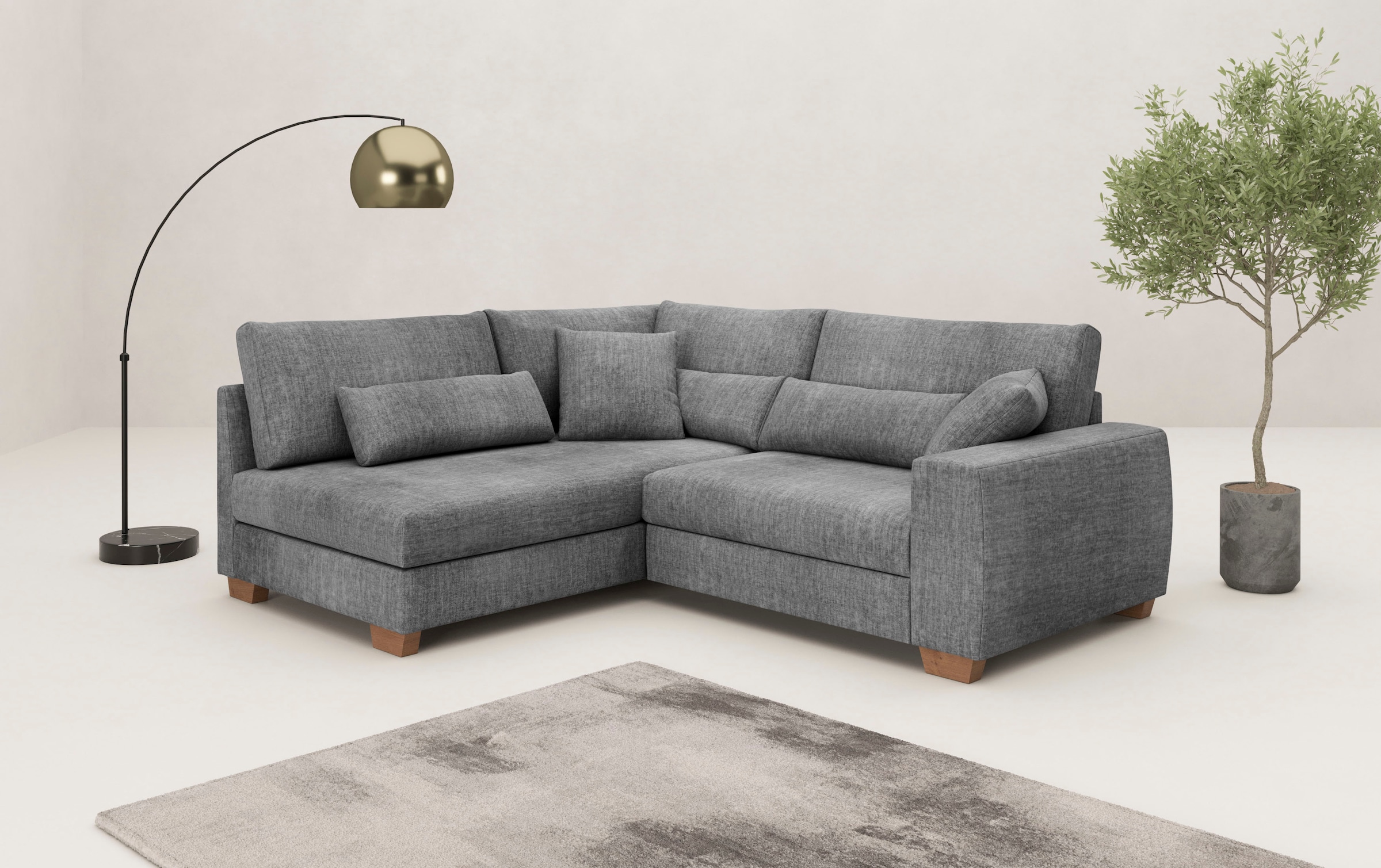 Mr. Couch Ecksofa "Helena L-Form, bis 140 kg belastbar", mit Taschenfederke günstig online kaufen