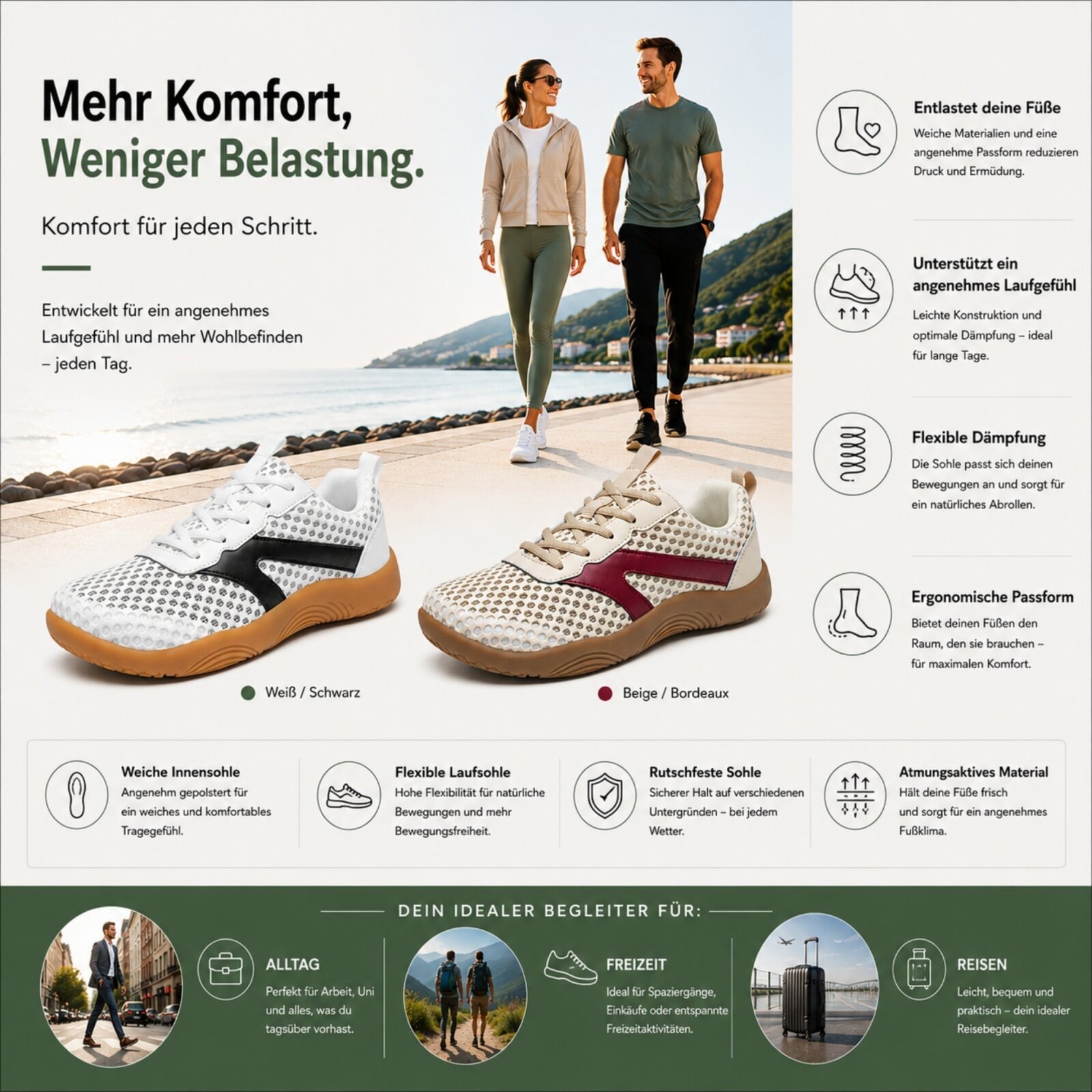 DOTALES Barfußschuh »Airflow Barfußschuhe & Barfuß Sneaker Für Damen & Herren«  Minimalschuhe