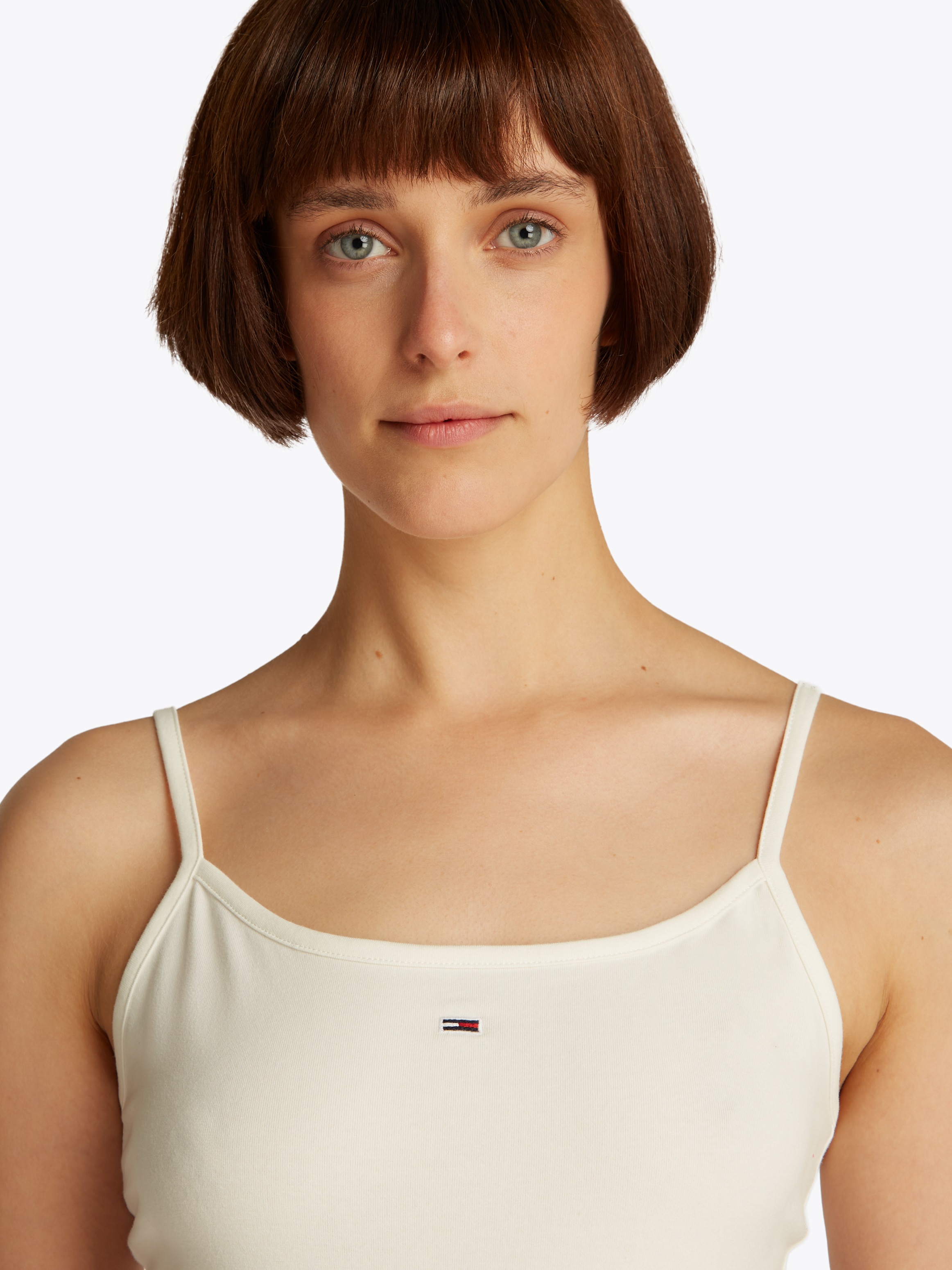 Tommy Jeans Spaghettitop "TJW ESSENTIAL STRAP TOP EXT", mit Logostickerei günstig online kaufen