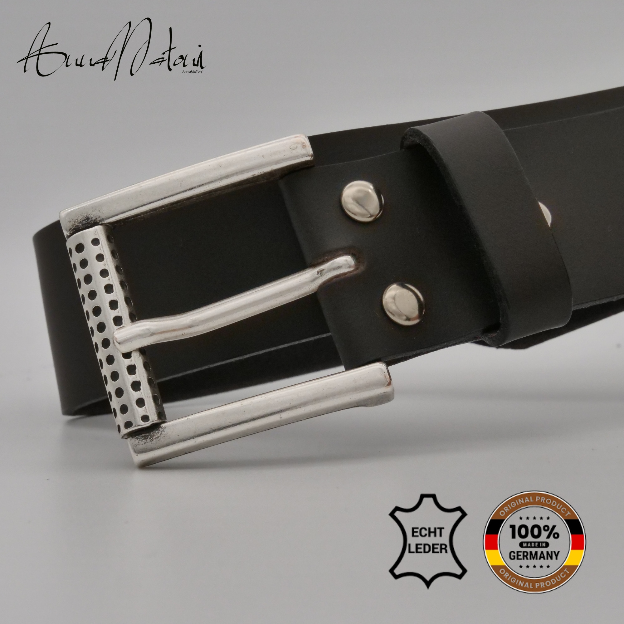 AnnaMatoni Ledergürtel »AnnaMatoni Herren Ledergürtel Zeitloses Design Gürtel 4cm breit«