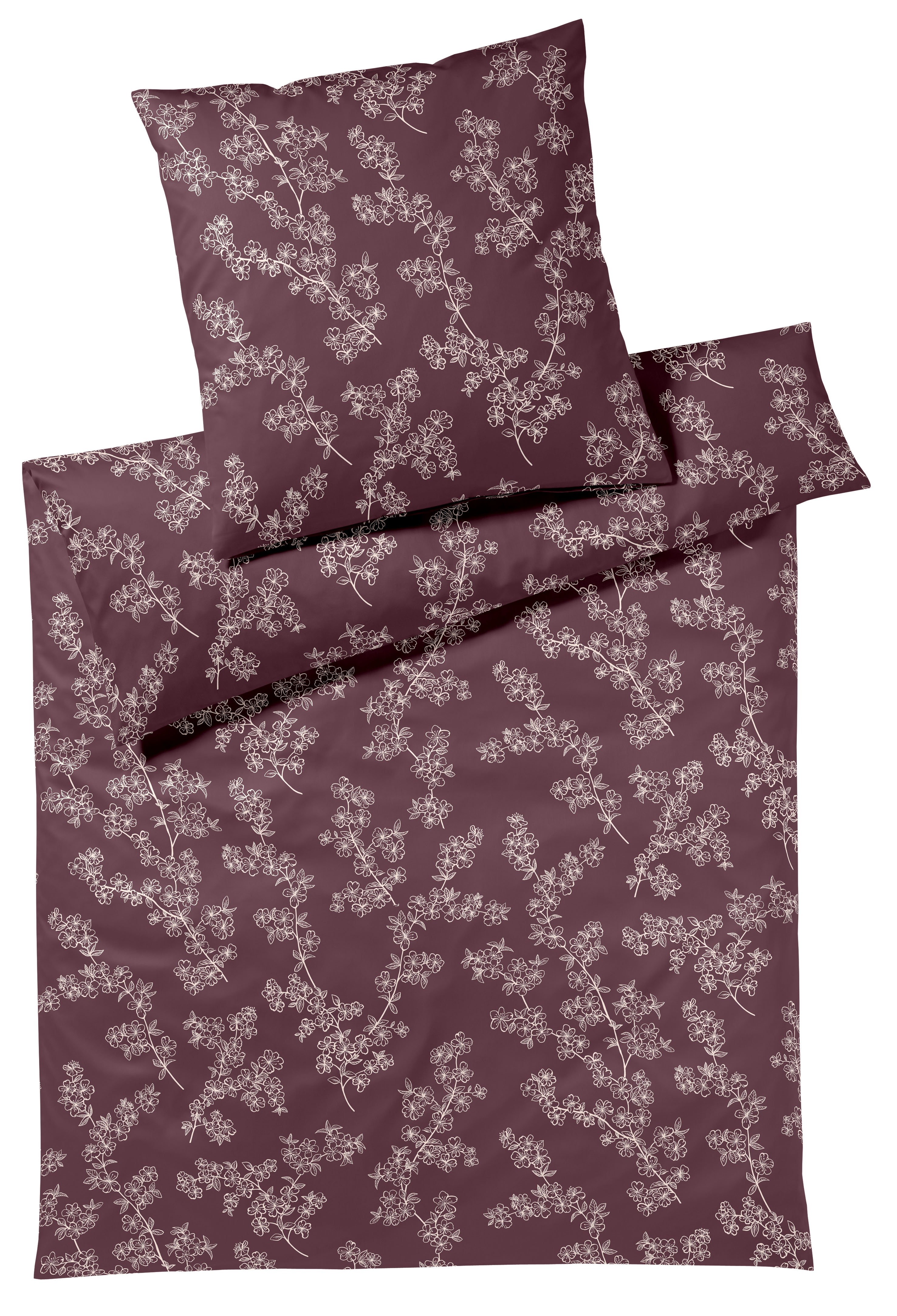 Elegante Bettwäsche "Cherry Blossom" 2 Stk. angenehmes Hautgefühl