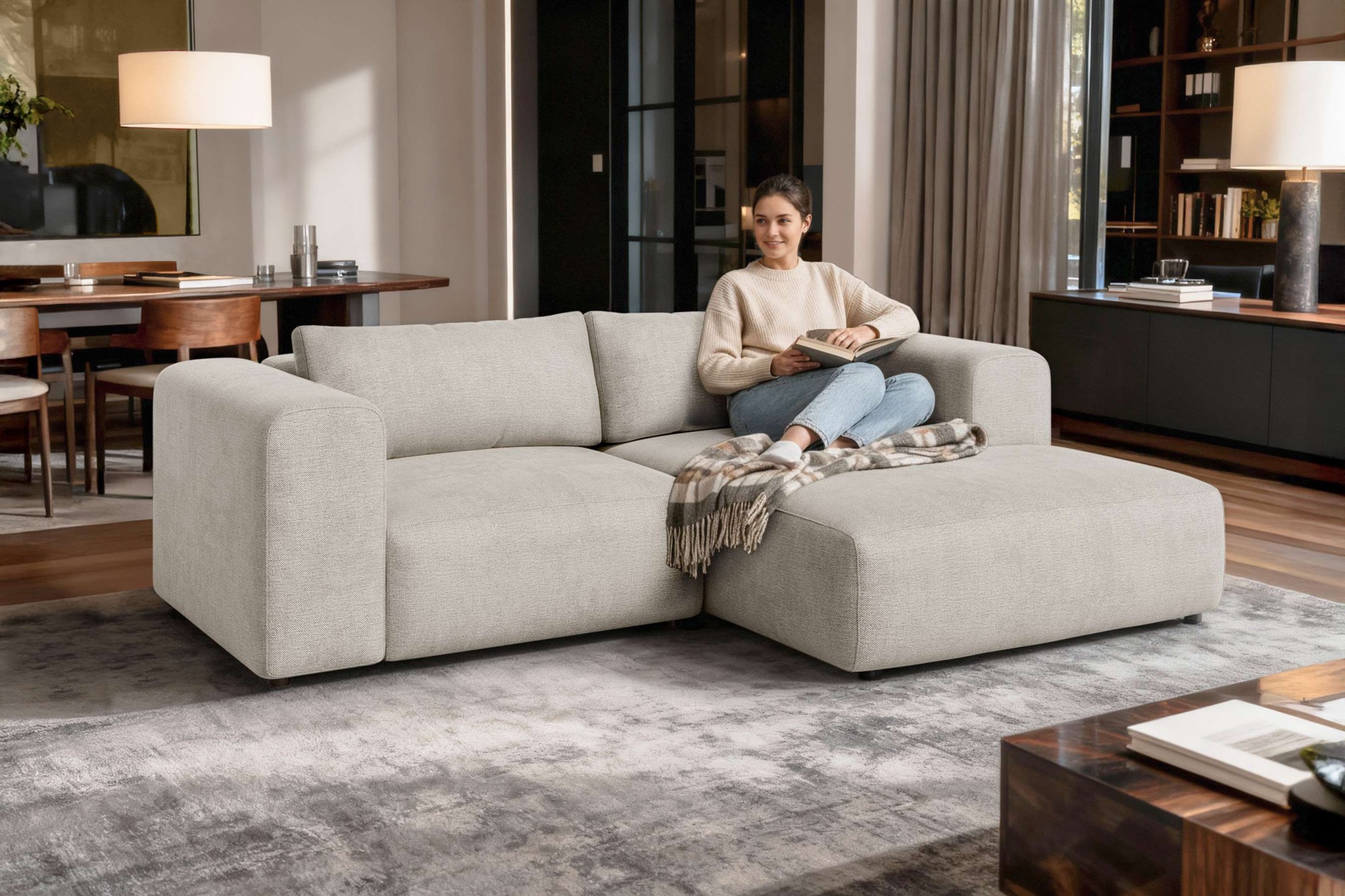 OTTO home Ecksofa "TIARRA Design-Sofa mit Ottomane recht/links bestellbar, günstig online kaufen