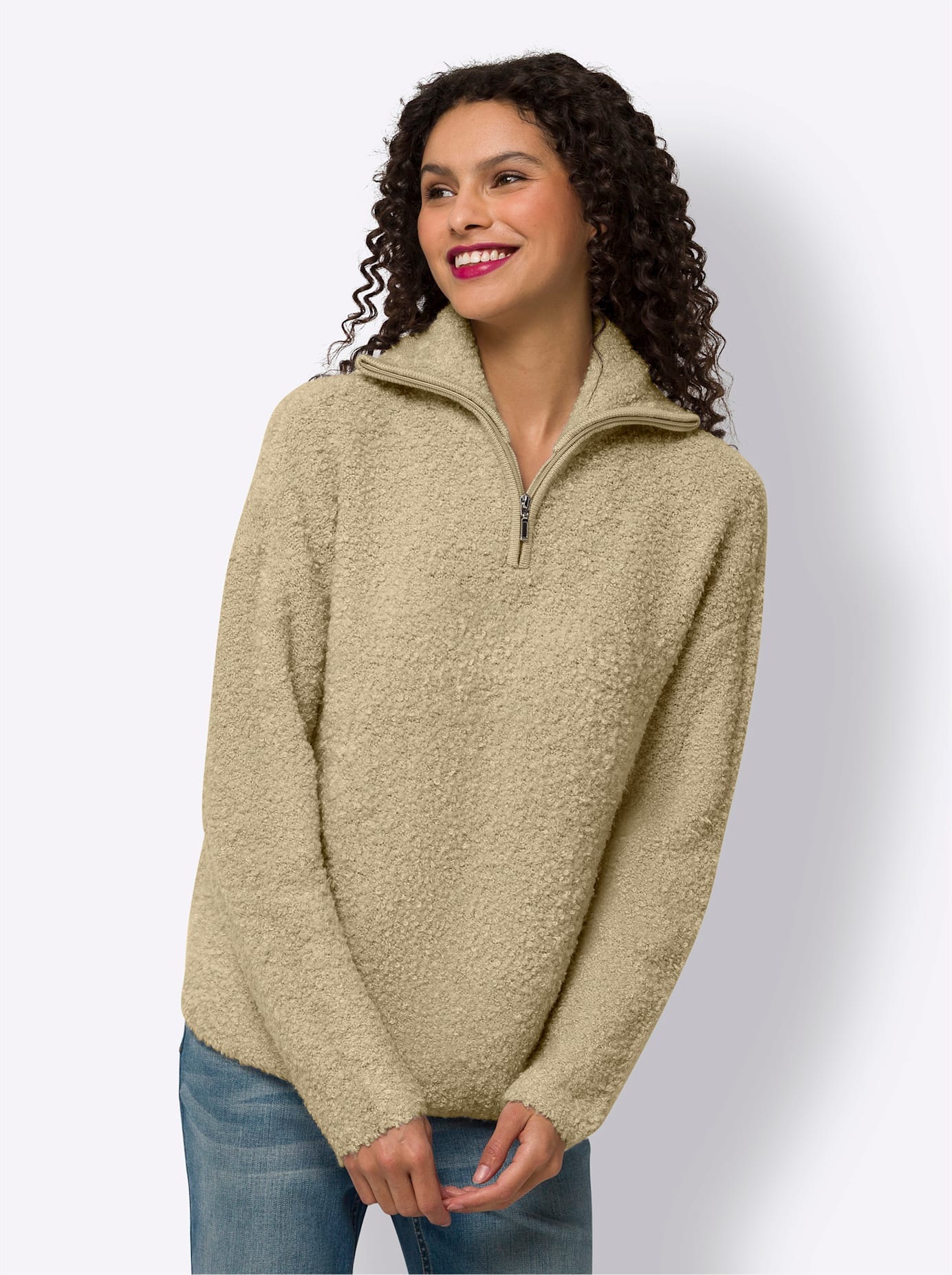 heine Strickpullover "Troyer-Pullover" günstig online kaufen