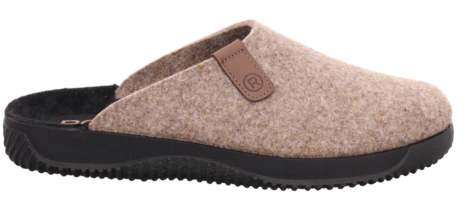 Rohde Pantoffel »SOLTAU-H«, Hausschuh, Schlappen, Clog mit seitlichem Label