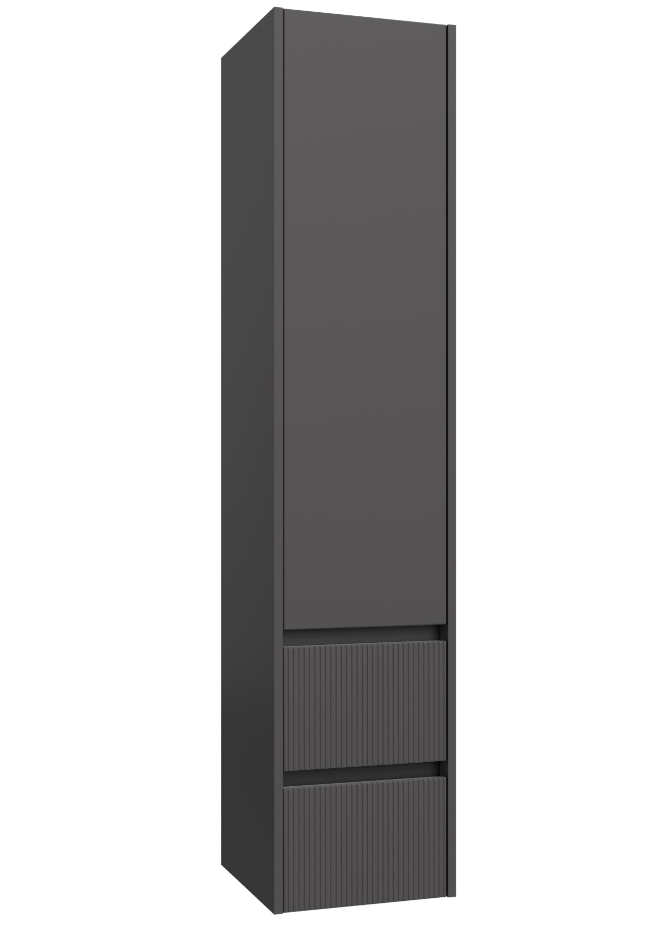 welltime Hochschrank »Urban«, Schubladen mit Softclose, Glaseinlegeböden, Schubladenfront geriffelt