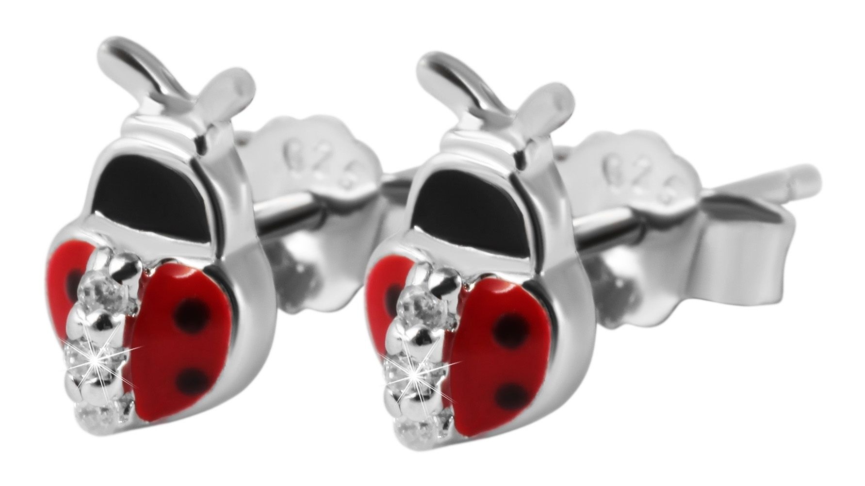 Paar Ohrhänger ADELIA´S "Mädchen Ohrringe – Ohrstecker aus 925 Silber mit Zirkonia", Mädchen, Gr. Mädchen, Silber 925 (Sterlingsilber), silber, Ohrringe, Ideal als Geschenk – dezent und elegant