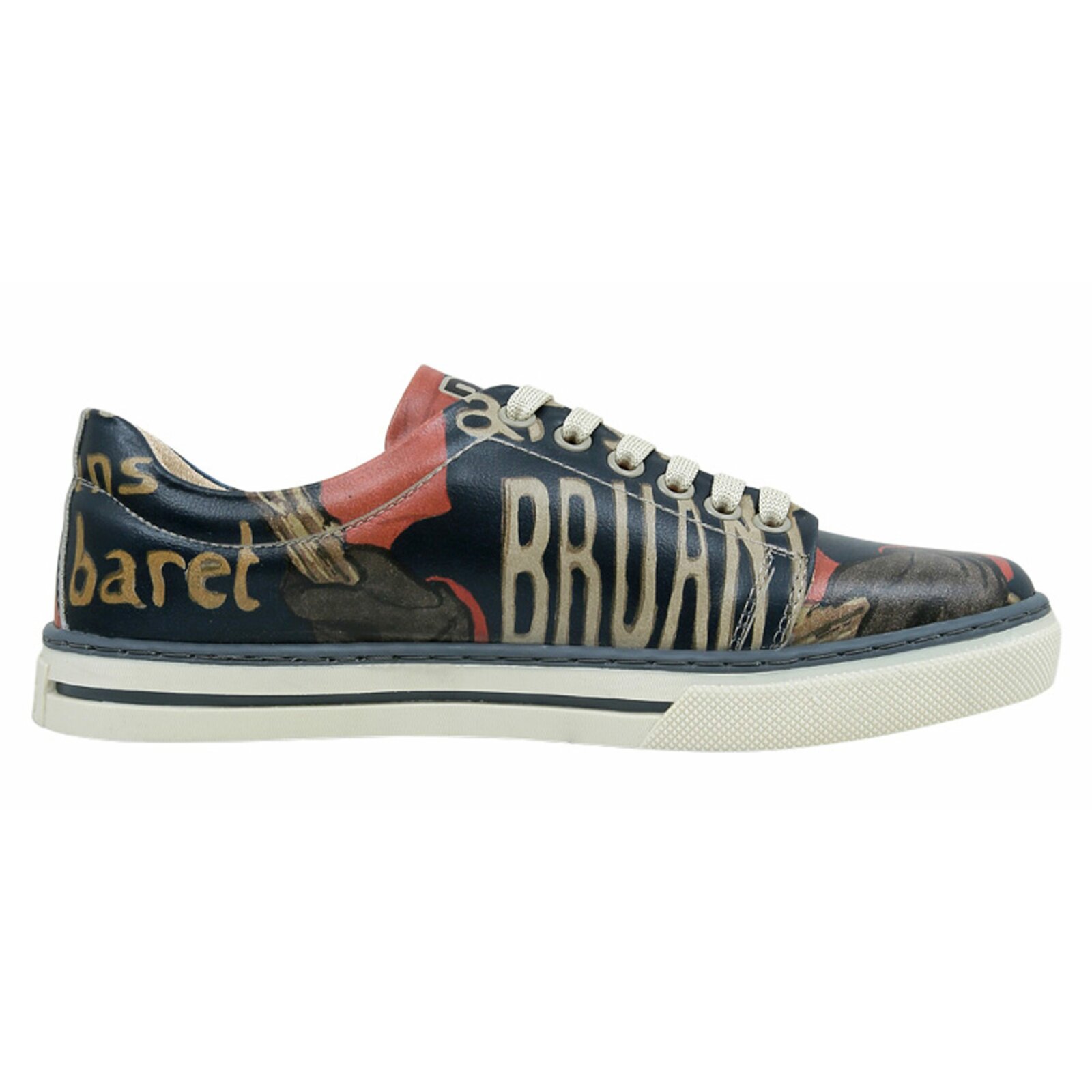 Thumbnail - DOGO Sneaker "Classic Schnürsneaker - Abstract Leaves Damen Sneaker", Handgefertigt