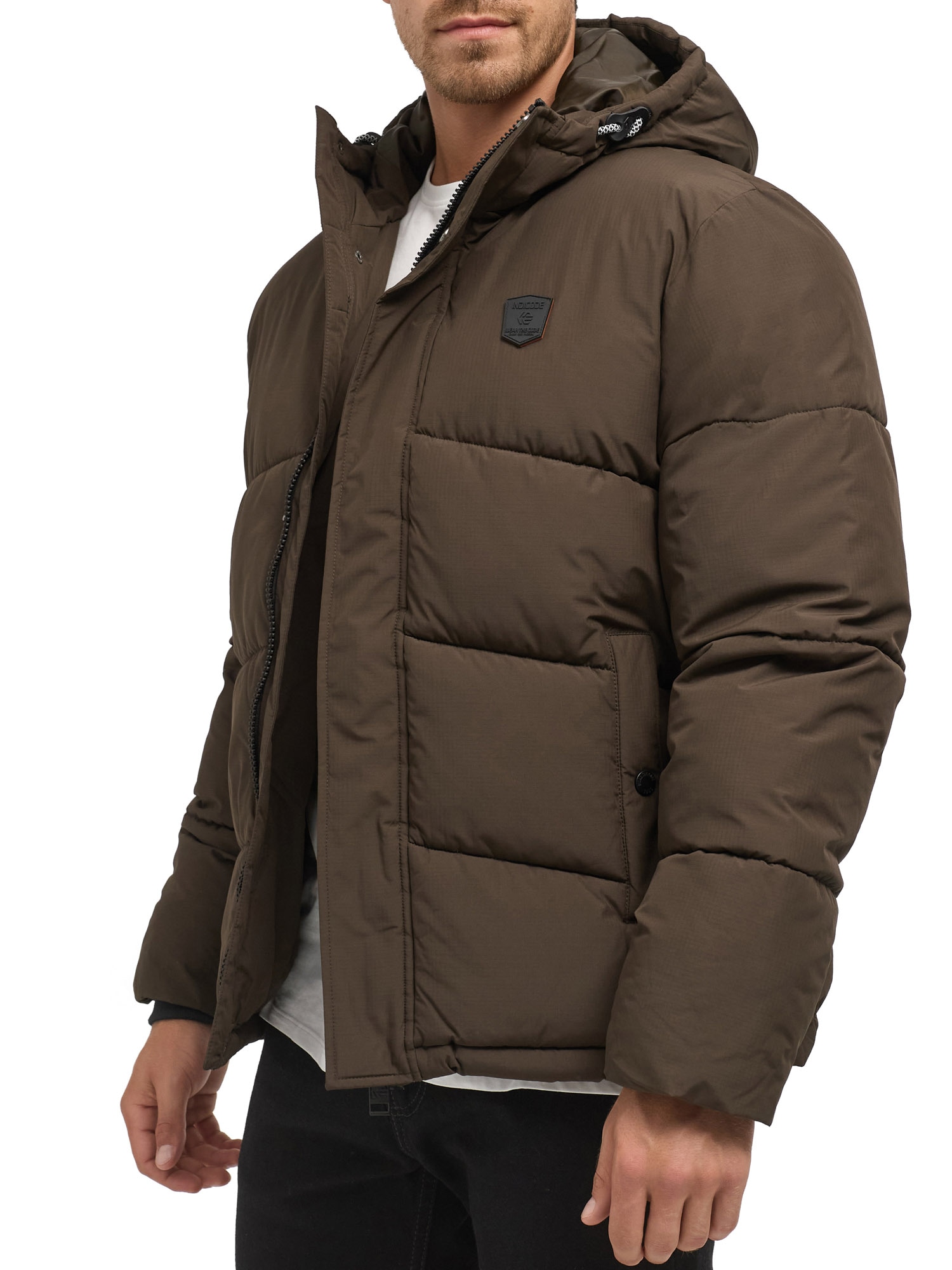 Indicode Steppjacke »INLaurill« mit Kapuze Kunstfaser, regular fit