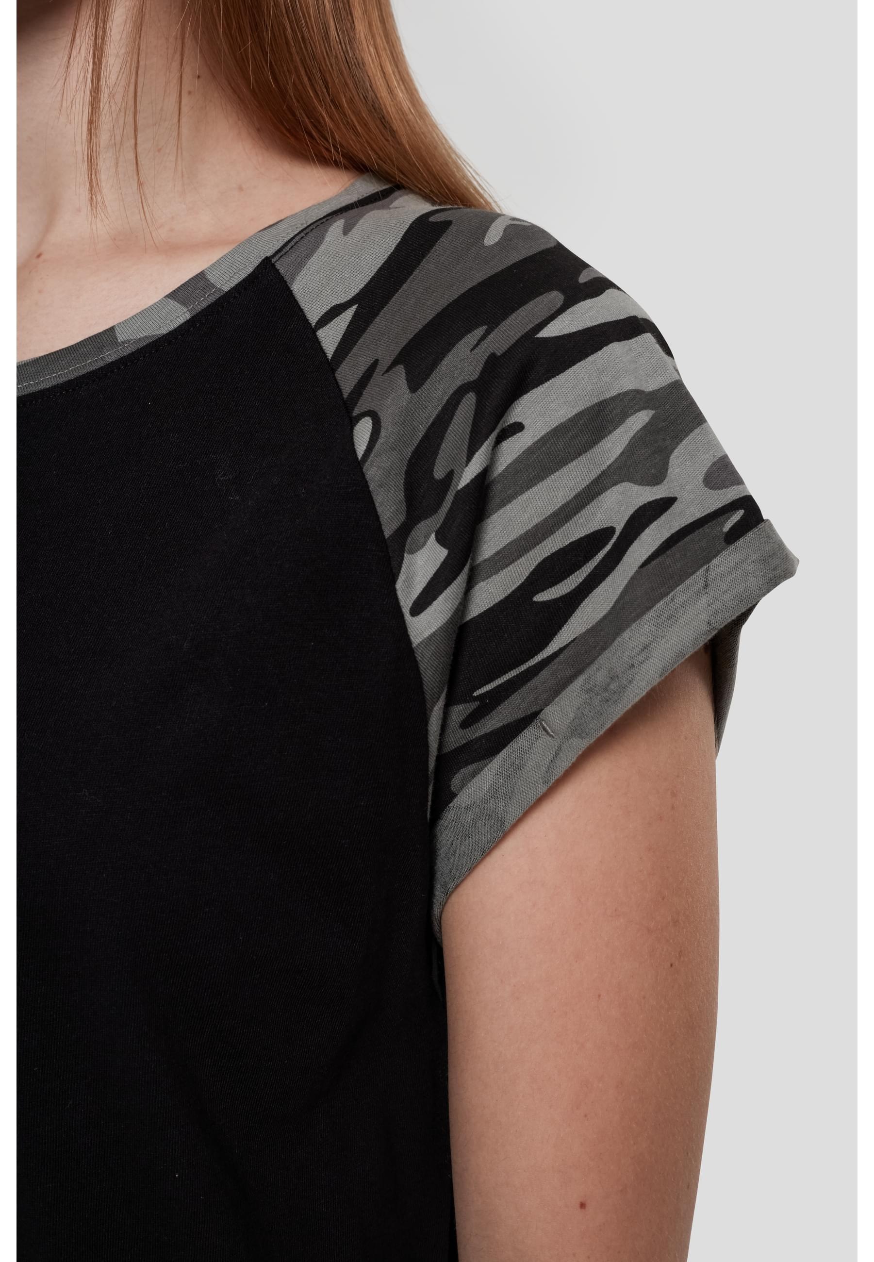 URBAN CLASSICS Kurzarmshirt »Urban Classics Damen Ladies Contrast Raglan Tee«, (1 tlg.)