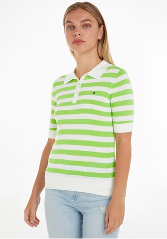 TOMMY HILFIGER Polokragenpullover »BUTTON POLO SS TOP...