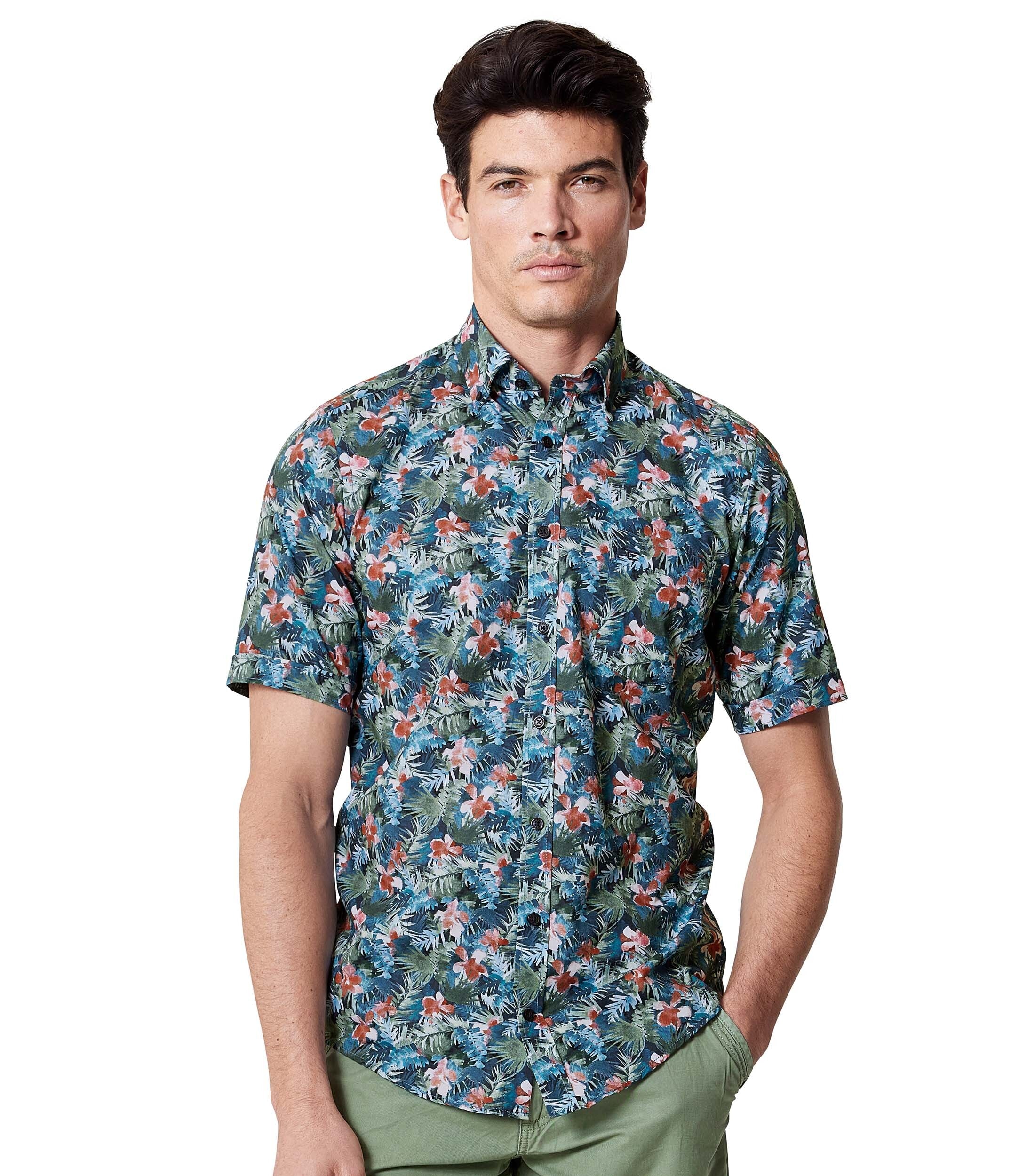 CASAMODA "CASAMODA Freizeithemd Kurzarm Print"