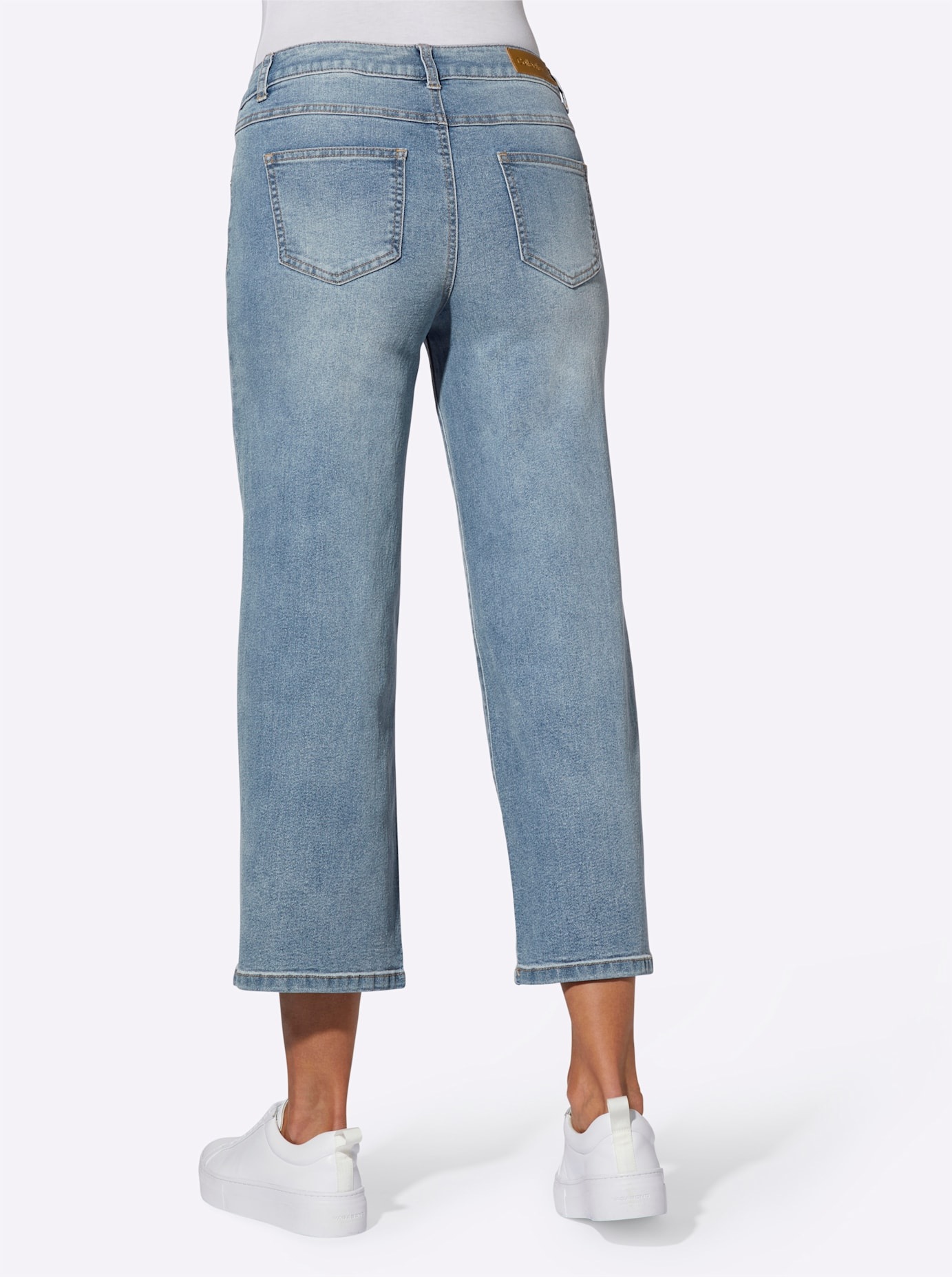 7/8-Jeans CASUAL LOOKS, Damen, Gr. 23, Kurzgrößen, blau (blau, bleached), 78% Baumwolle, 20% Polyester, 2% Elasthan, unifarben, 7/8-Länge, Jeans 3