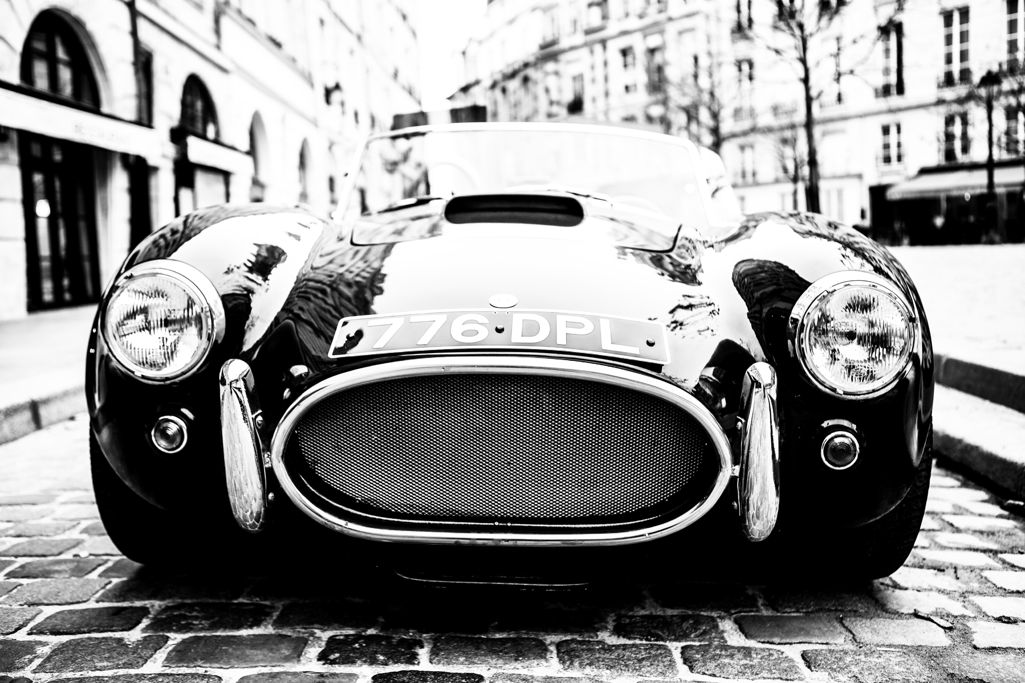 queence Leinwandbild "Oldtimer" Auto  Kunst  Modern  Schwarz-Weiß 1 Stk. tl günstig online kaufen