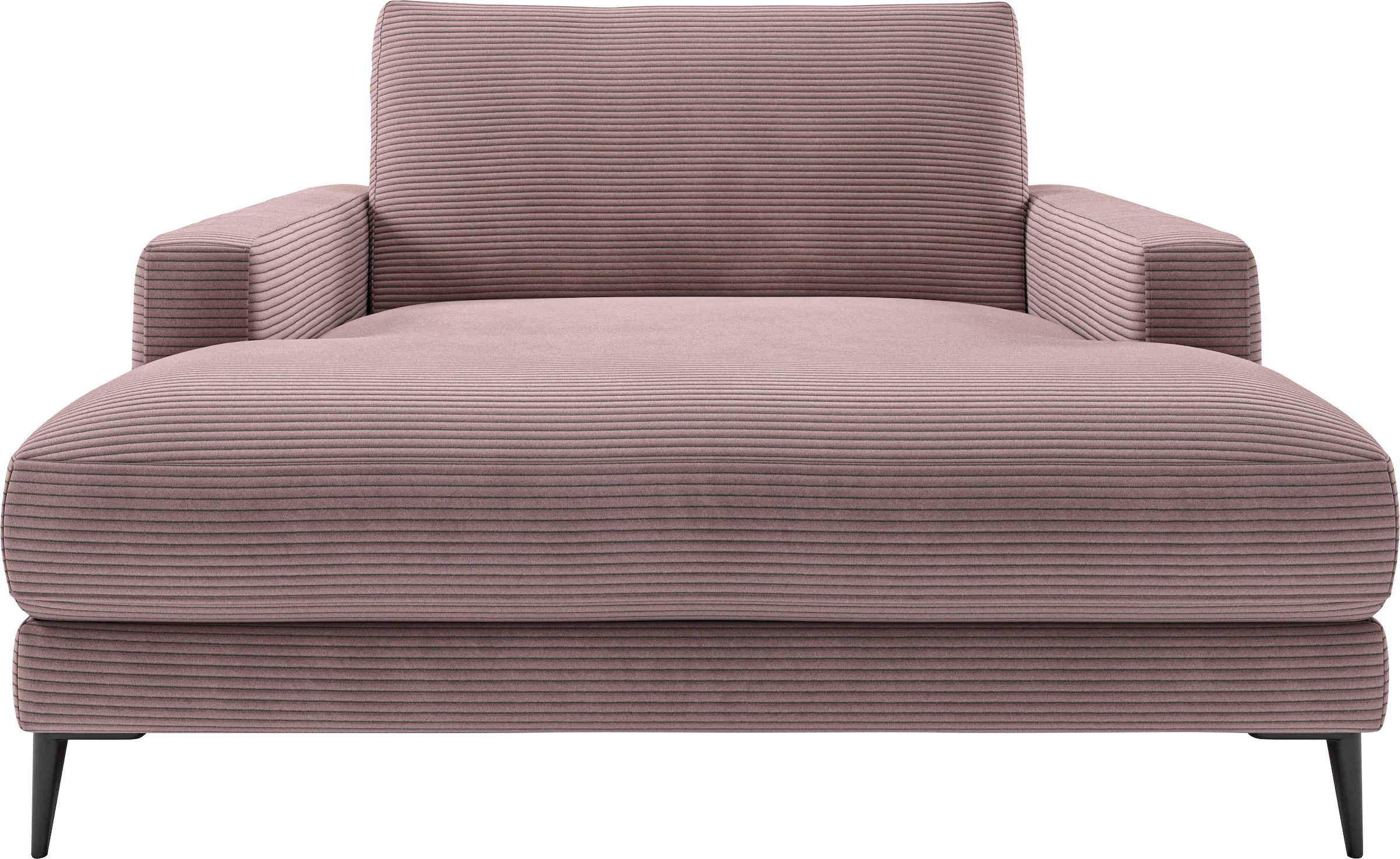 Chaiselongue HOME AFFAIRE, B:132cm H:84cm T:170cm, rosa, 88% Polyester, 12% Polyacryl, Sofas, "Downtown Loungemöbel zum Relaxen, B/T/H: 132/170/84