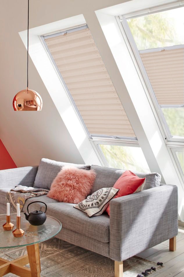 sunlines Dachfensterplissee »StartUp Style Crush«, Lichtschutz, verspannt,  mit Führungsschienen bestellen | BAUR