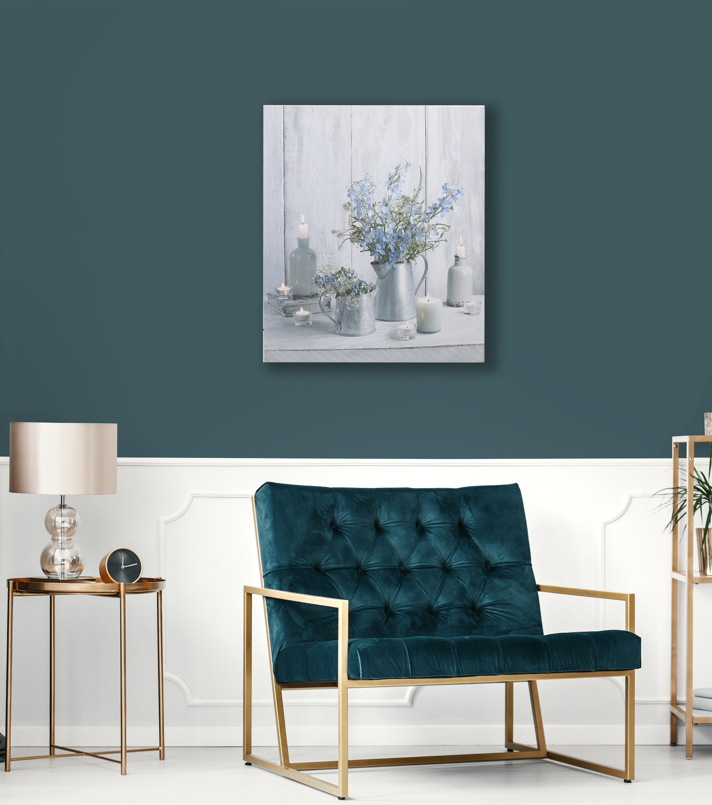 Art for the home LED-Bild »Ruhe Blau LED 60x70cm«, (1 St.)