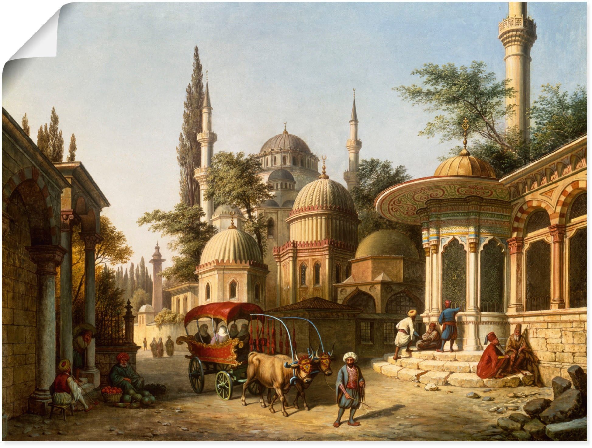 Artland Wandbild "Ansicht einer Moschee in Istanbul" Gebäude 1 Stk. tlg. als Alubild, Leinwandbild, Poster in verschied. Größen