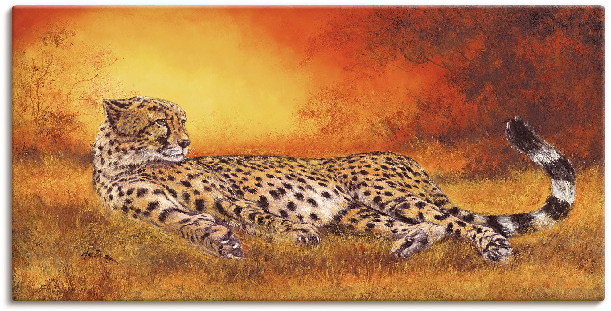 Artland Wandbild "Gepard" Geparden Bilder 1 Stk. tlg. als Alubild, Leinwand günstig online kaufen