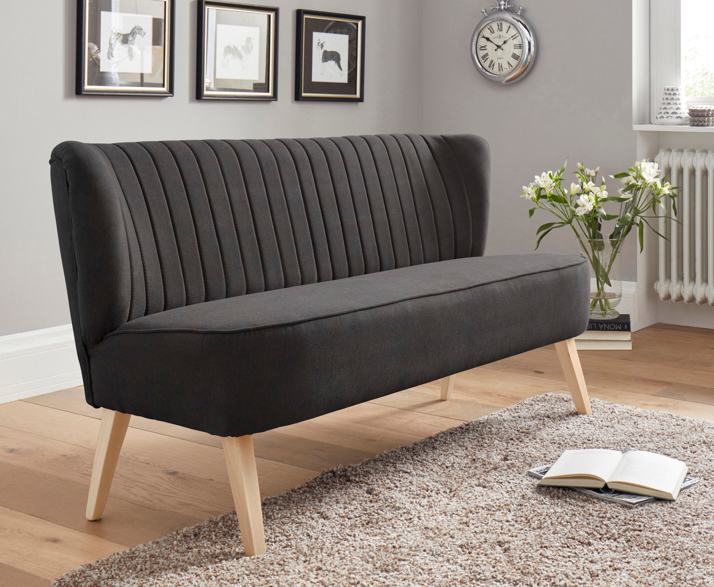 Home affaire 2-Sitzer "Campi" bequemes Küchensofa, frei im Raum stellbar