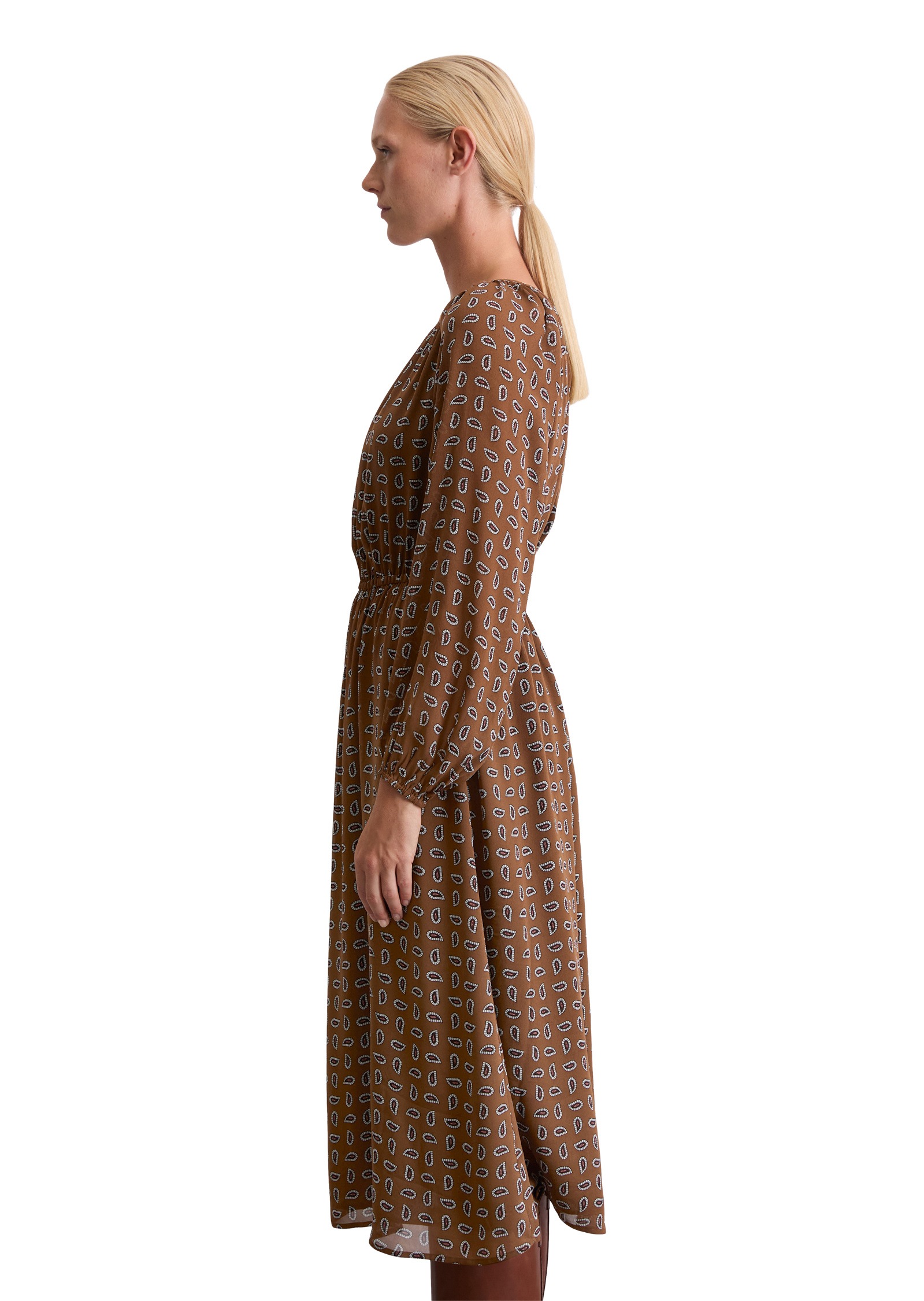 Marc O'Polo Midikleid »aus Viskose-Crêpe«