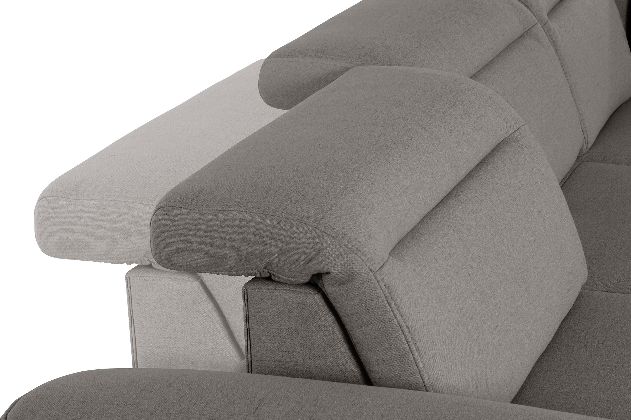 sit&more Ecksofa »Percy L-Form«, 12 cm Fußhöhe, Sitztiefenverstellung, wahlweise in 2 Fußfarben
