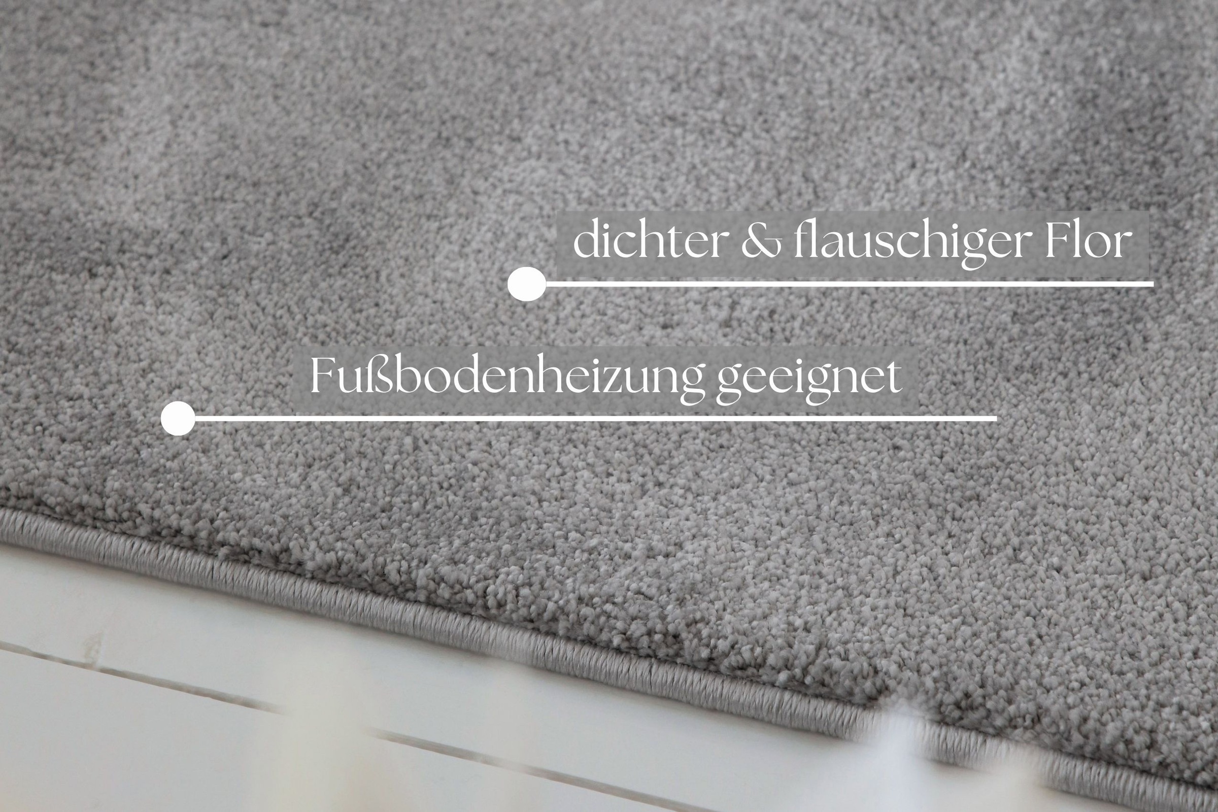 OTTO home Teppich »Lisbea« rechteckig 17 mm Höhe moderner dichter weicher Kurzflorteppich, Wohnzimmer, Schlafzimmer