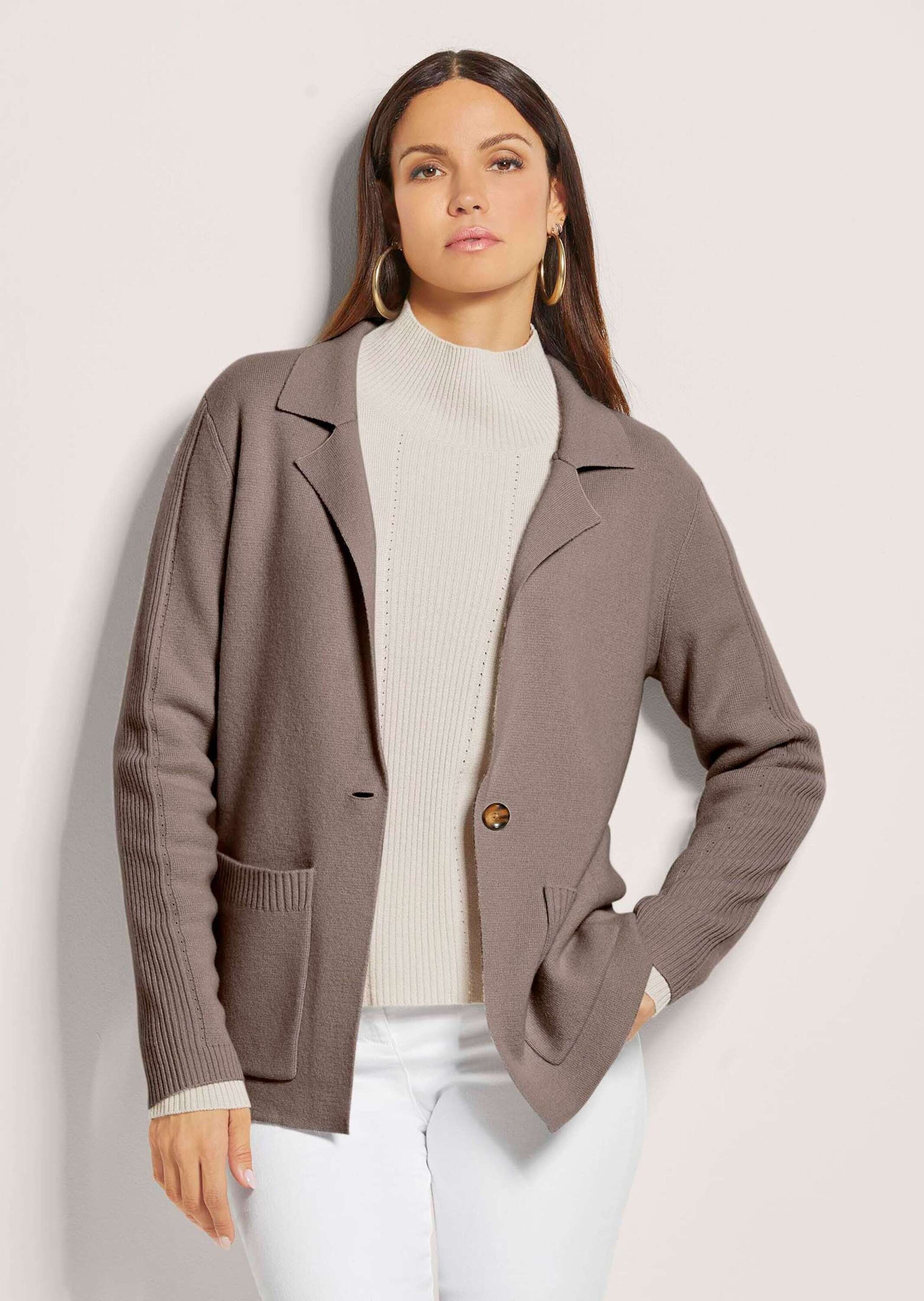 MADELEINE Strickjacke »Strickblazer Strickblazer mit Kaschmir«