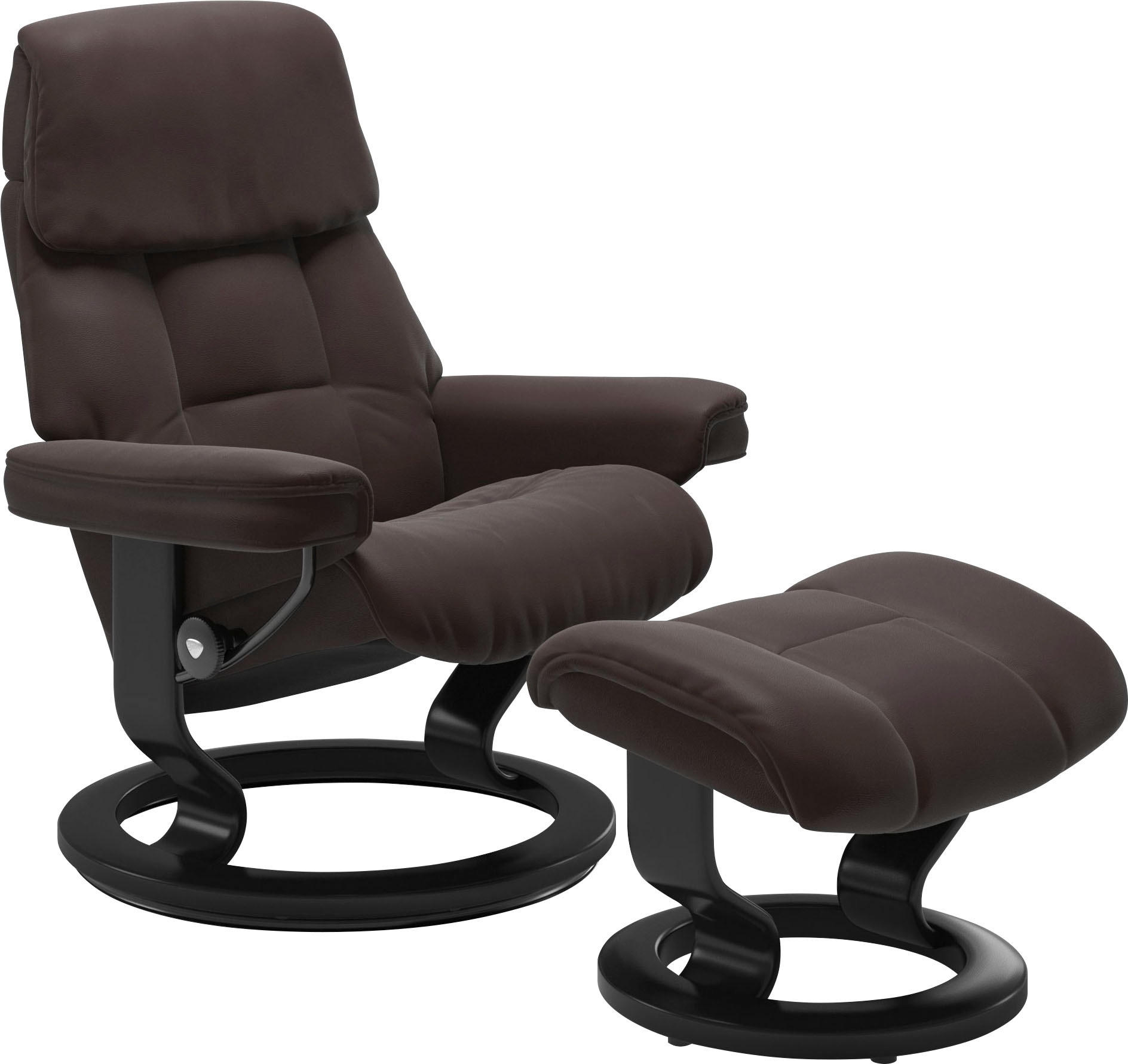 Stressless Relaxsessel "Ruby", (Set), mit Classic Base, Größe L, Gestell Eiche, Wenge, Braun & Schwarz