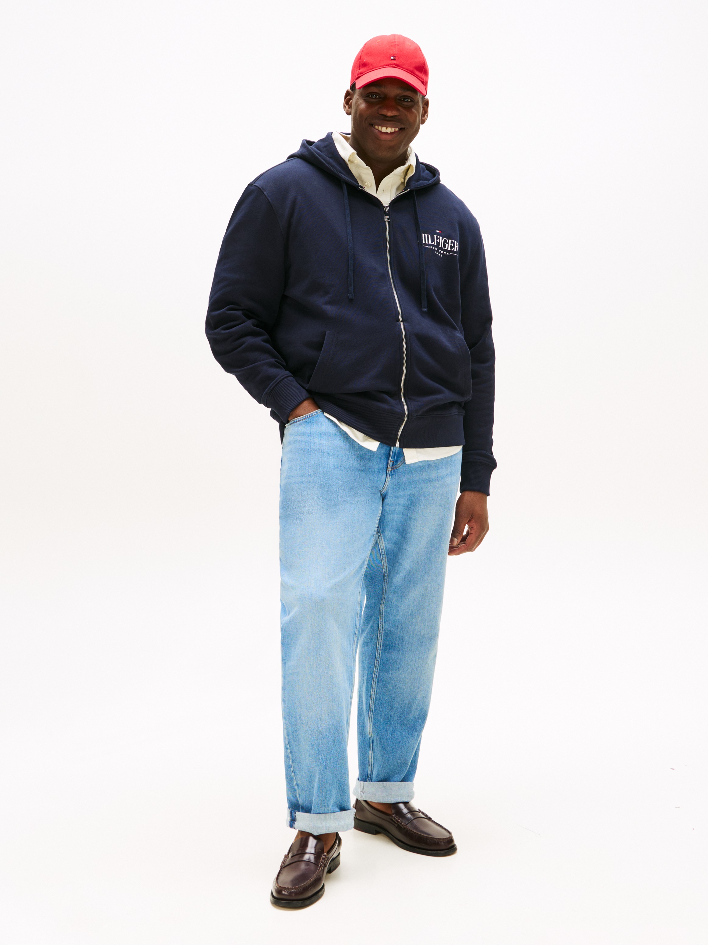 Tommy Hilfiger Big & Tall Kapuzensweatjacke "BT-HILFIGER STACKED HOODED ZIP günstig online kaufen