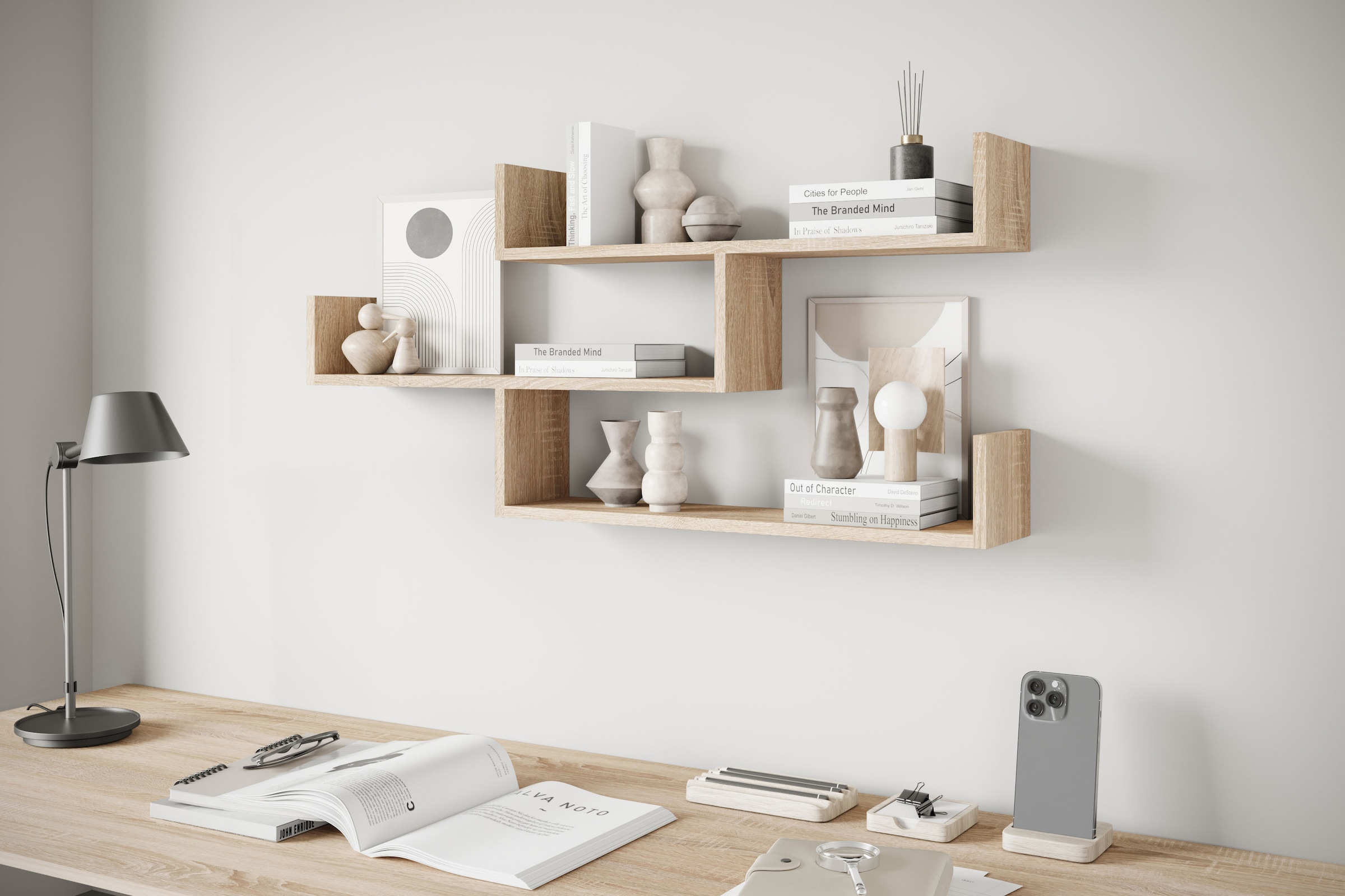 INOSIGN Wandboard »Wandregal Trio«, (1 St.), Hängeregal mit 3 Ablageflächen, modernes Design, variabel einsetzbar