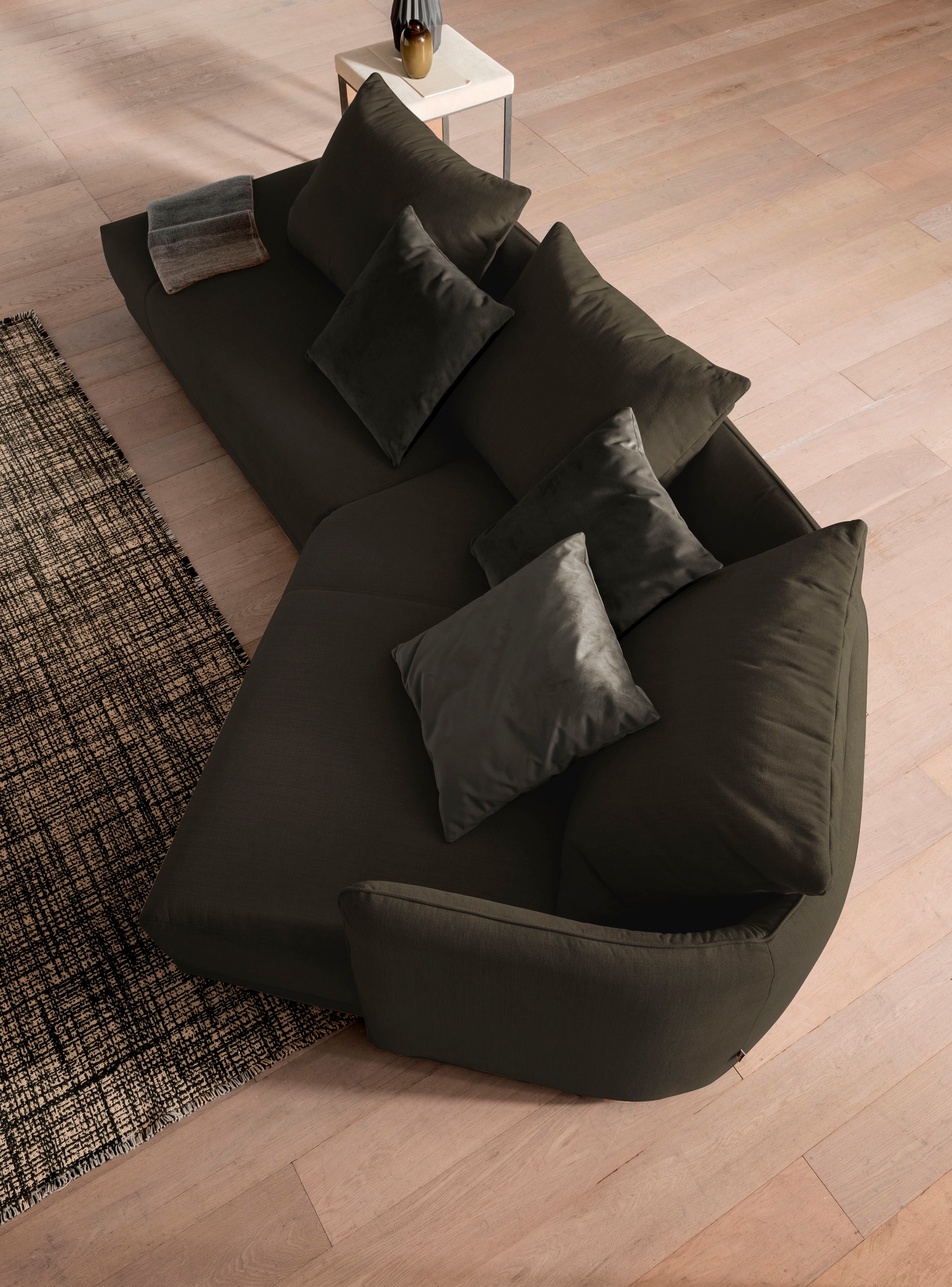 designwerk Ecksofa »New York L-Form, anmutendes Designsofa«, mit moderner R&ung im Rücken