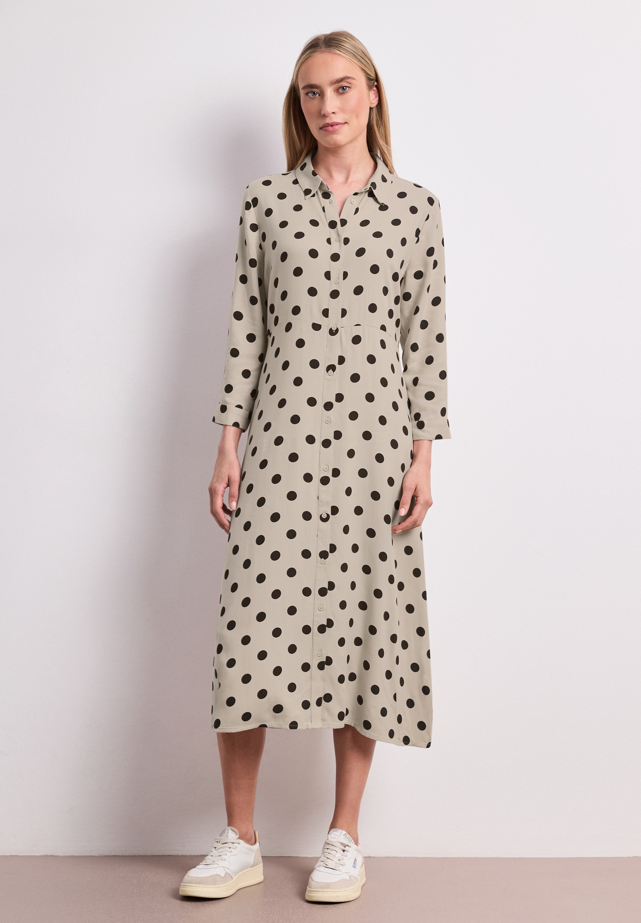 STREET ONE Blusenkleid Ohne Taschen mit Punktemuster