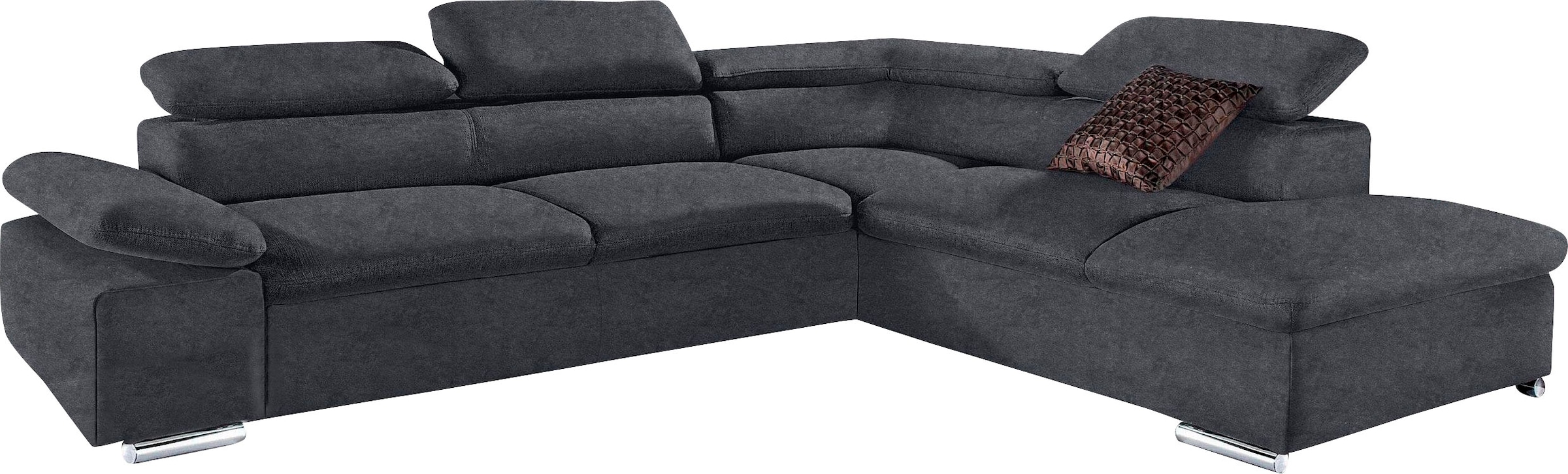sit&more Ecksofa "Alcudia L-Form, B: 272 cm, Arm- und Kopfteilverstellung, Eckcouch" optional Schlaffunktion, Komfortsitz