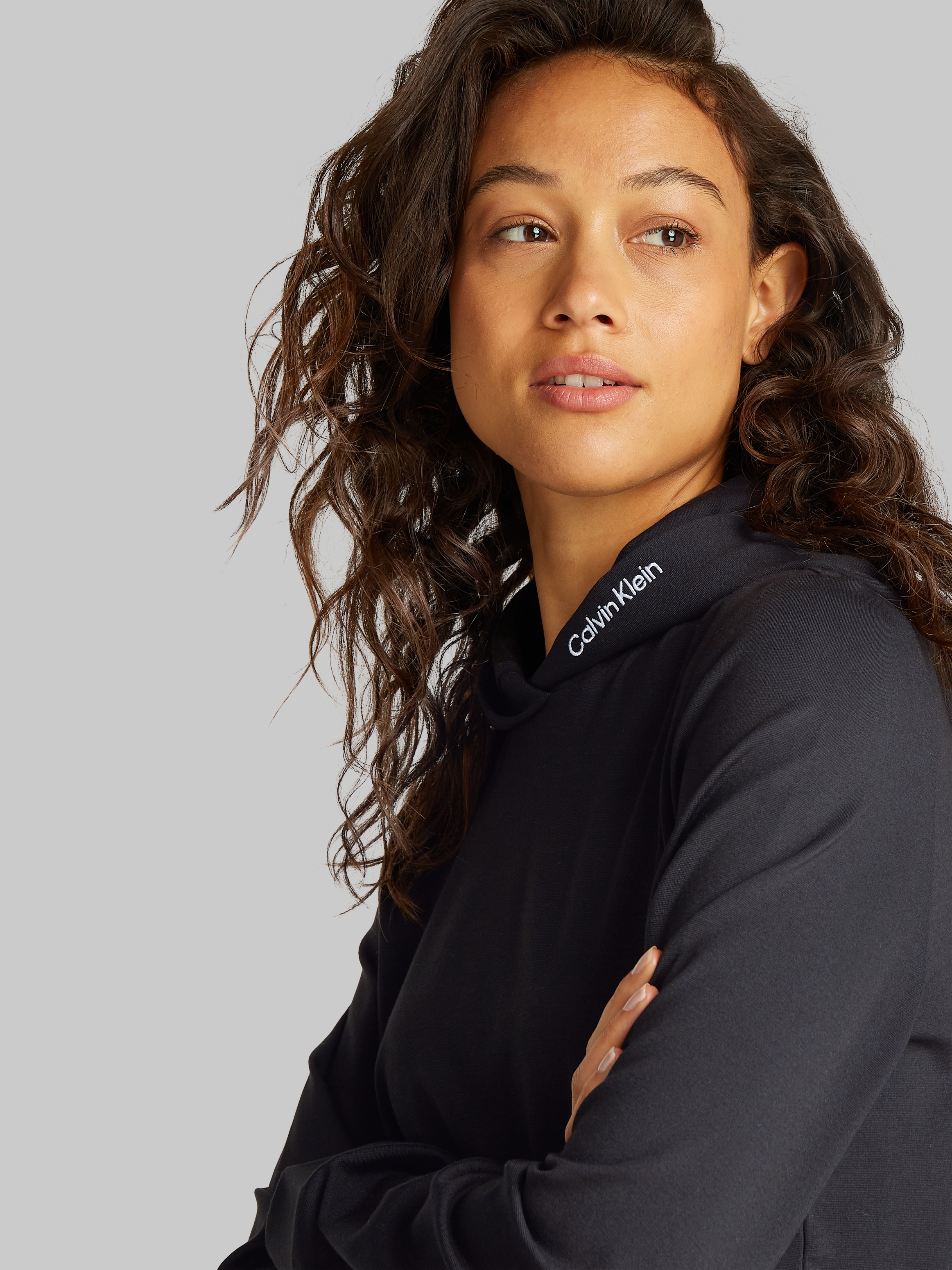 Calvin Klein Jeans Hoodie »LOGO ELASTIC MILANO HOODIE«, mit Logodruck, breite Kapuze