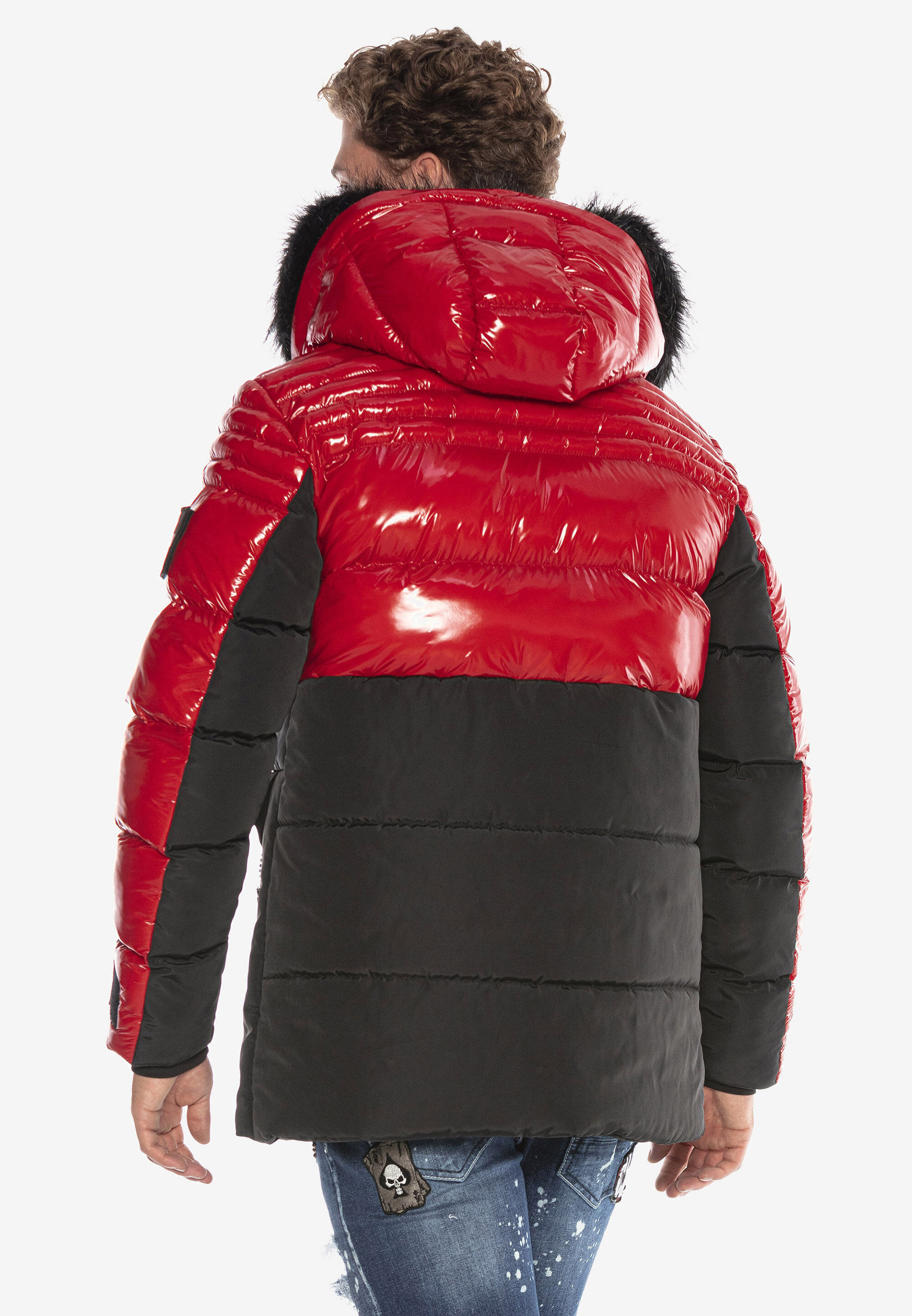 Thumbnail - Cipo & Baxx Parka "Jacke", mit Kapuze, im Kontrastdesign