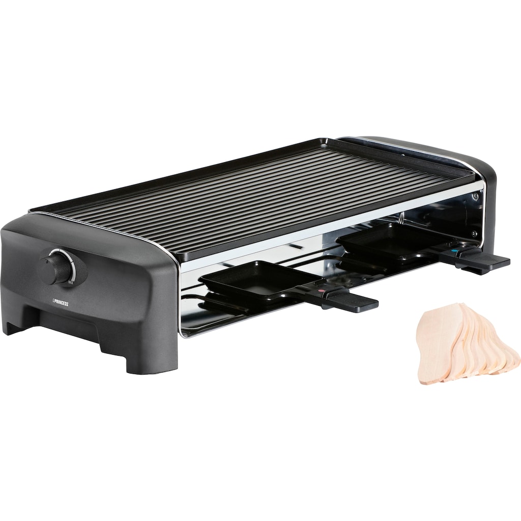 PRINCESS Raclette »8 Grill & Teppanyaki Party - 162840«, 8 St. Raclettepfännchen, 1300 W