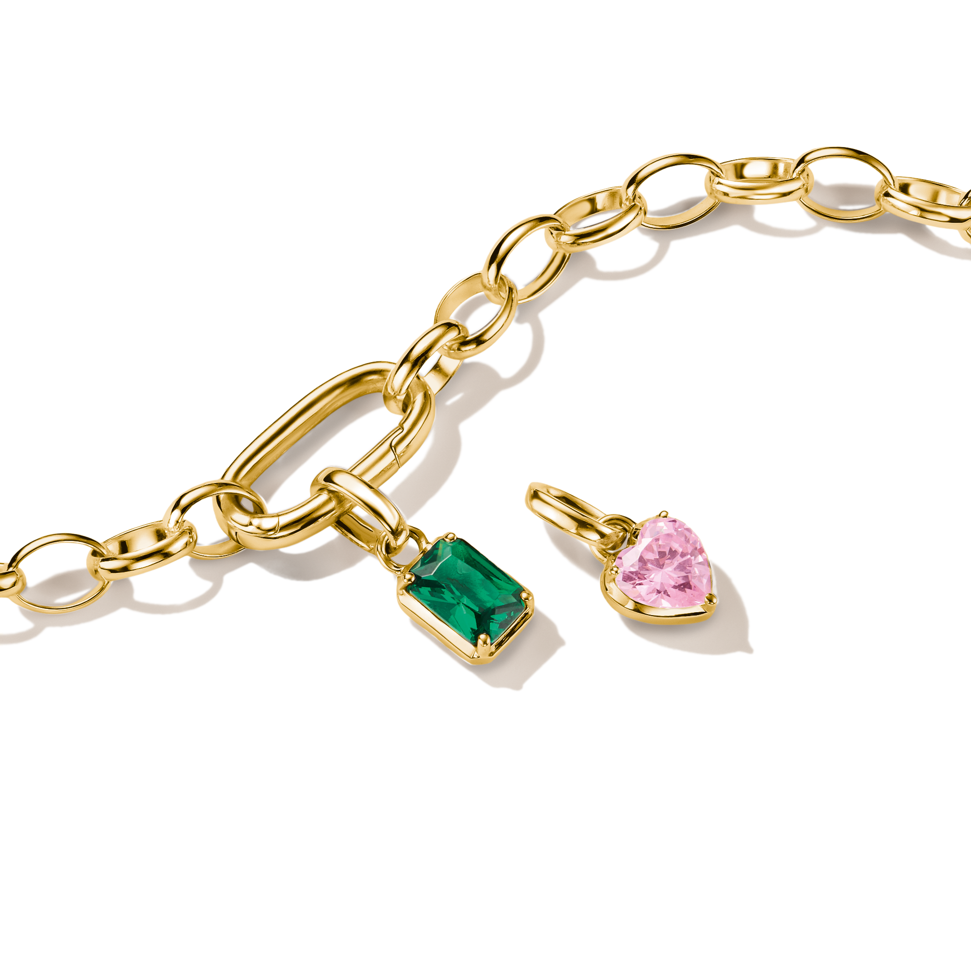 THOMAS SABO Charm-Einhänger »Herz mit Zirkonia, Anhänger für Charm-Armband - Connect« mit Zirkonia (synth.)