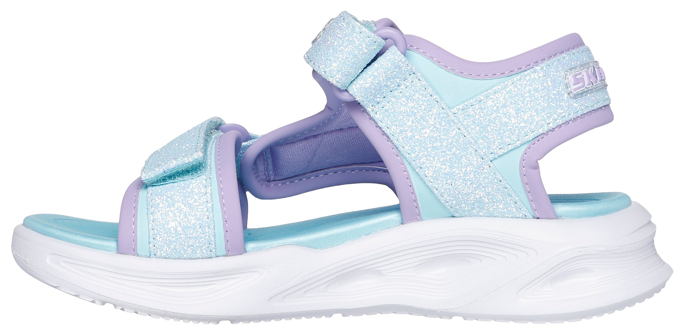 Skechers Sandale »SOLA GLOW SANDAL«, Klettschuh, mit Glitzer, Blinkfunktion, Größenschablone zum Download