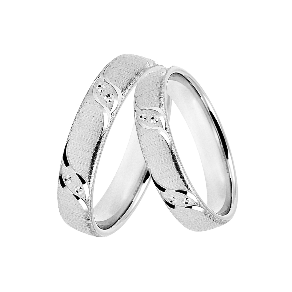 DOOSTI Trauring »Schmuck Geschenk Silber 925 Trauring Ehering Partnerring LIEBE«, mit Zirkonia (synth.)