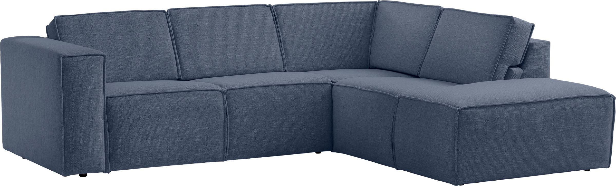 TRENDMANUFAKTUR Ecksofa »Dice, aktuelles Design, L-Form, mit komfortabler«, Sitztiefenverstellung und Kaltschaumpolsterung toller Sitzkomfort